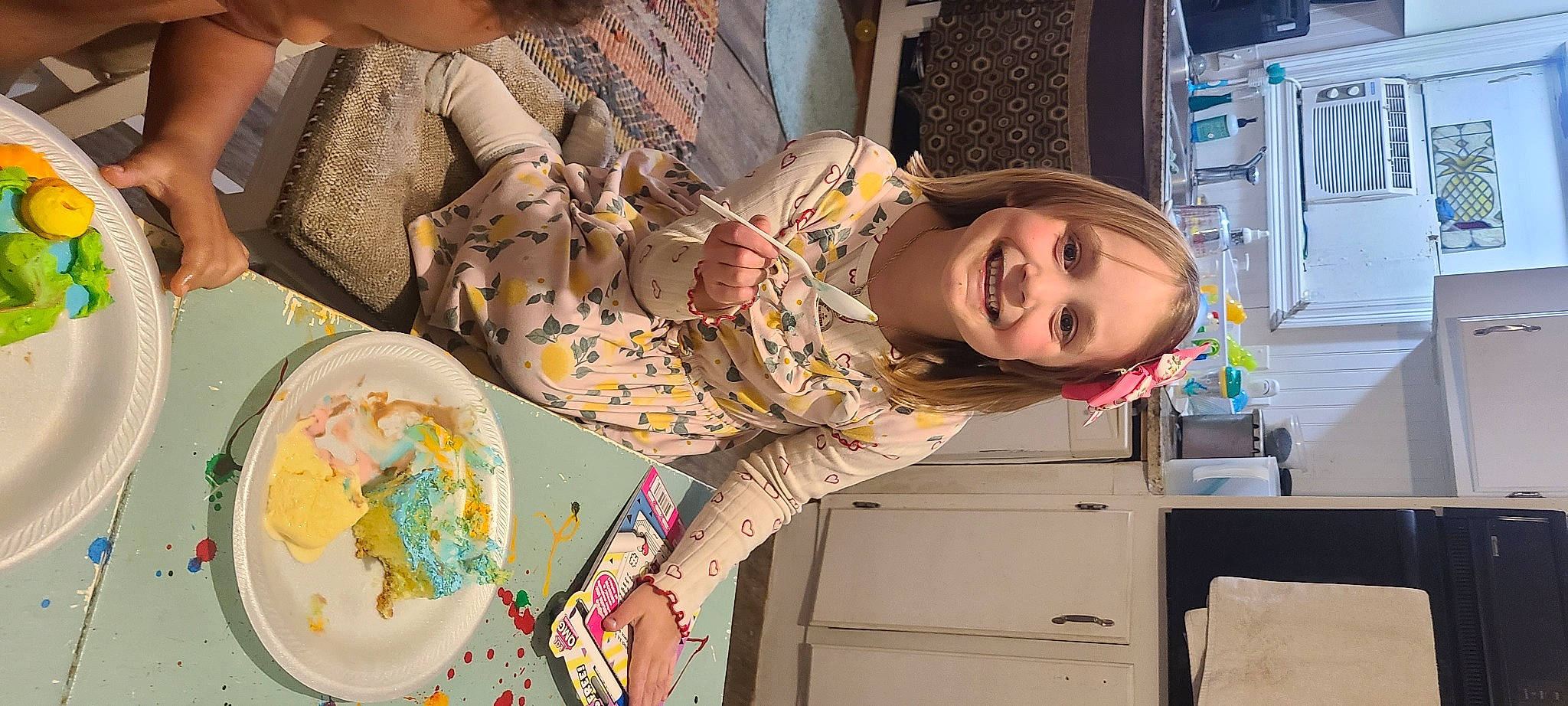 Cynthia is registered to the contest to win money with this photo: art, artist, child, comfort_food, design, dishware, eyewear, fashion_design, food, fun, happy, human, ingredient, joy, pattern, person, platter, recipe, room, smile