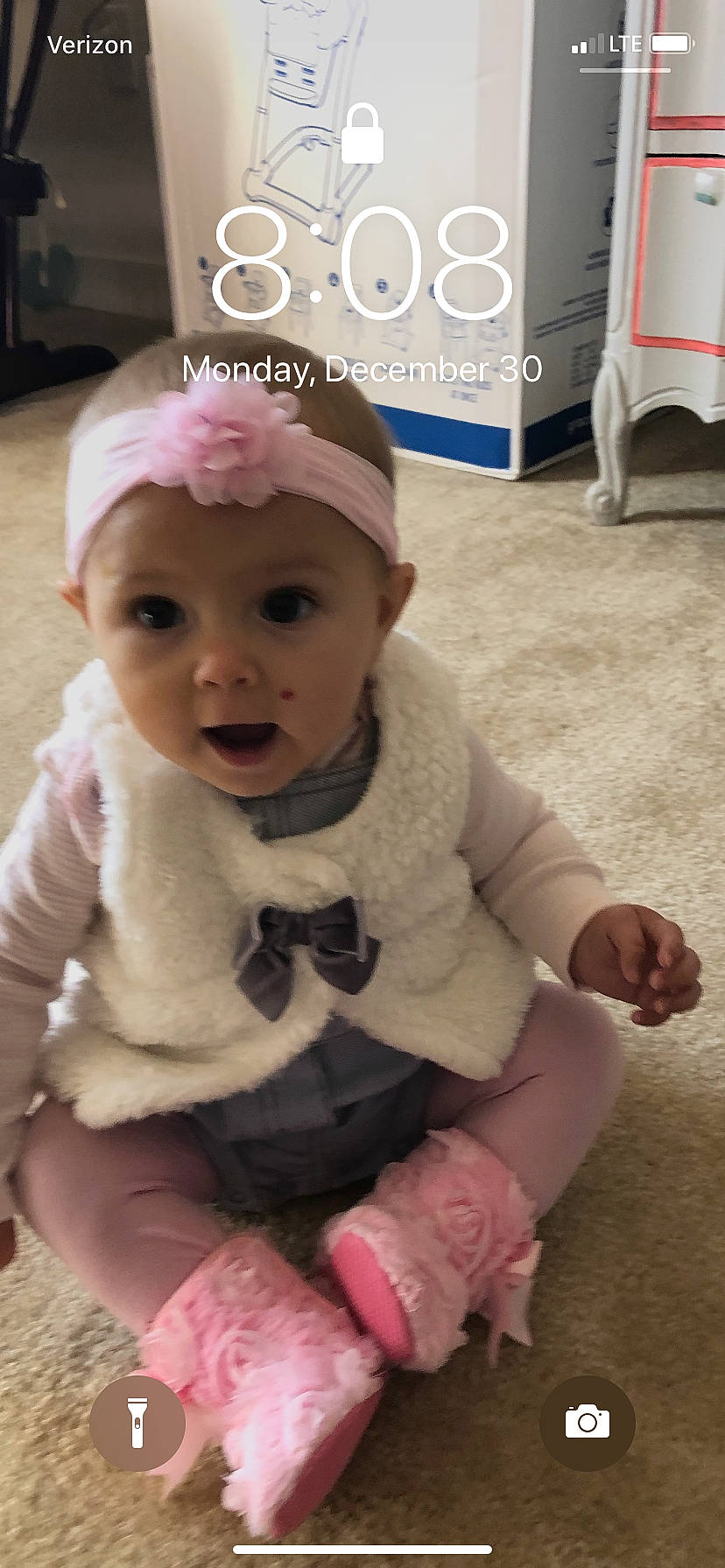 Kora is registered to the contest to win money with this photo: baby, baby_laughing, baby_toddler_clothing, cap, child, headgear, knit_cap, knitting, pattern, person, photo_caption, pink, surprise, toddler