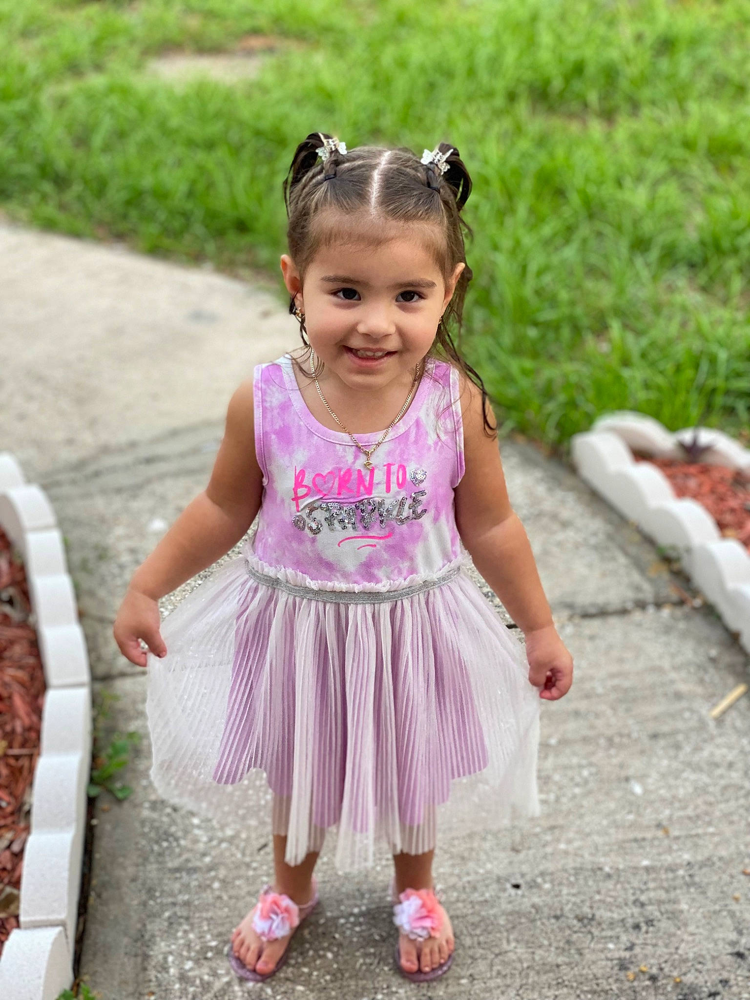 Sophia joined the competition — help win amazing prizes! baby_toddler_clothing, child, eye, face, grass, grass_family, happy, human_body, joy, leaf, leisure, people_in_nature, person, photograph, pink, plant, recreation, skin, smile, summer