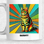 Banditt is registered to the contest to win money with this photo: animal, art, beverage, cat, coffee, coffeecup, computerhardware, cup, egyptiancat, electronics, hardware, kitten, manx, monitor, page, pet, screen, stein, text, tv
