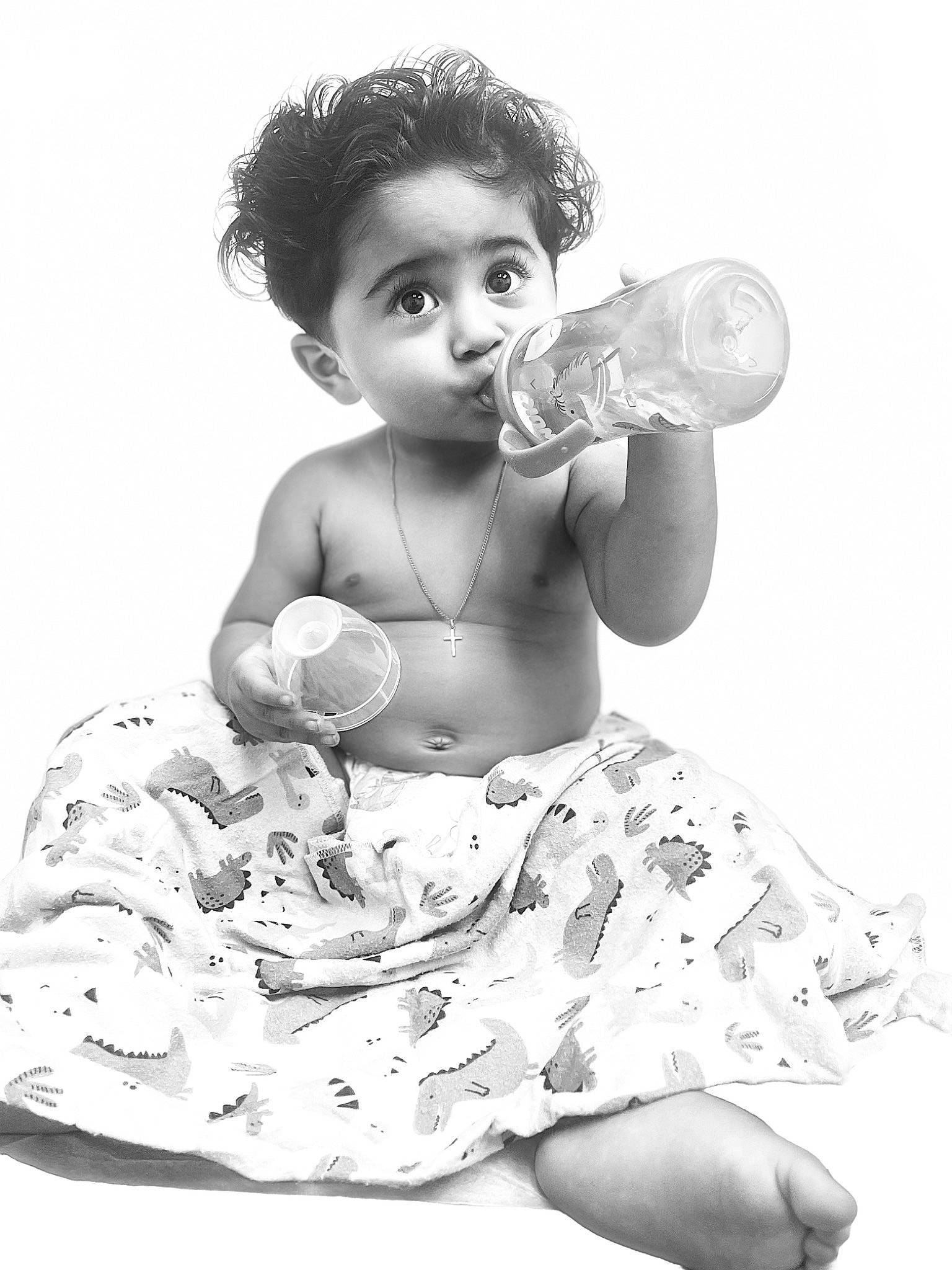 Nikolai joined the competition — help win amazing prizes! abdomen, baby, beauty, black_and_white, chest, child, drinkware, elbow, eye, face, flash_photography, gesture, happy, human_body, person, stomach, style, thigh, toddler, water