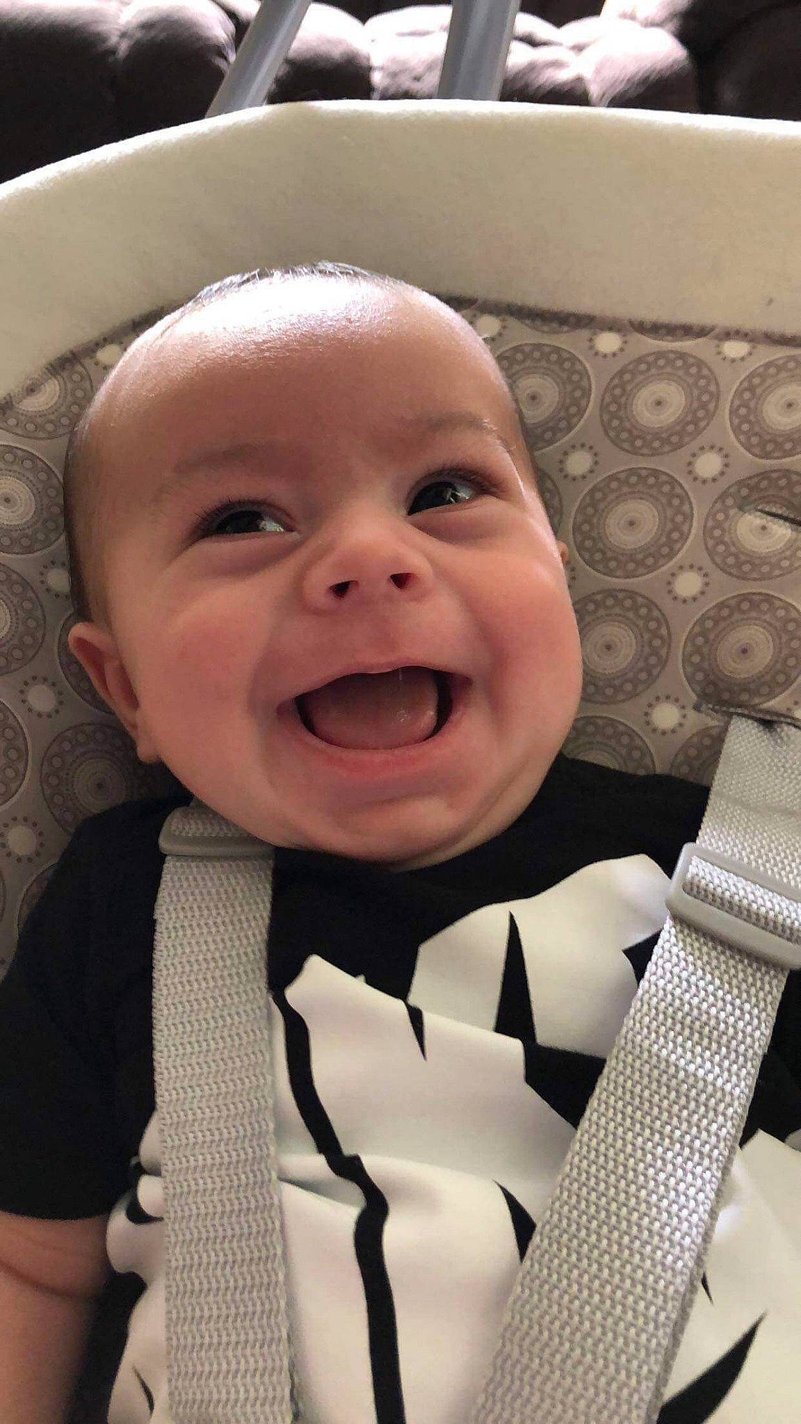 Jiovanni is registered to the contest to win money with this photo: baby, baby_laughing, cheek, child, face, facial_expression, happy, head, headwear, laugh, mouth, nose, person, skin, smile, toddler