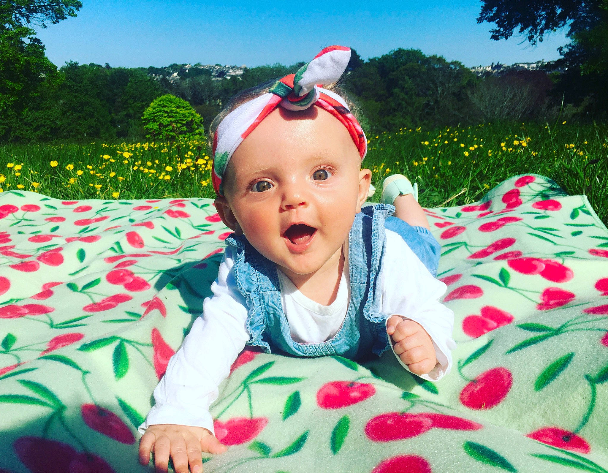 Ariya joined the competition — help win amazing prizes! baby, baby_toddler_clothing, botany, eye, face, grass, green, happy, head, headwear, human_body, leaf, nature, people_in_nature, person, pink, plant, sky, smile, textile