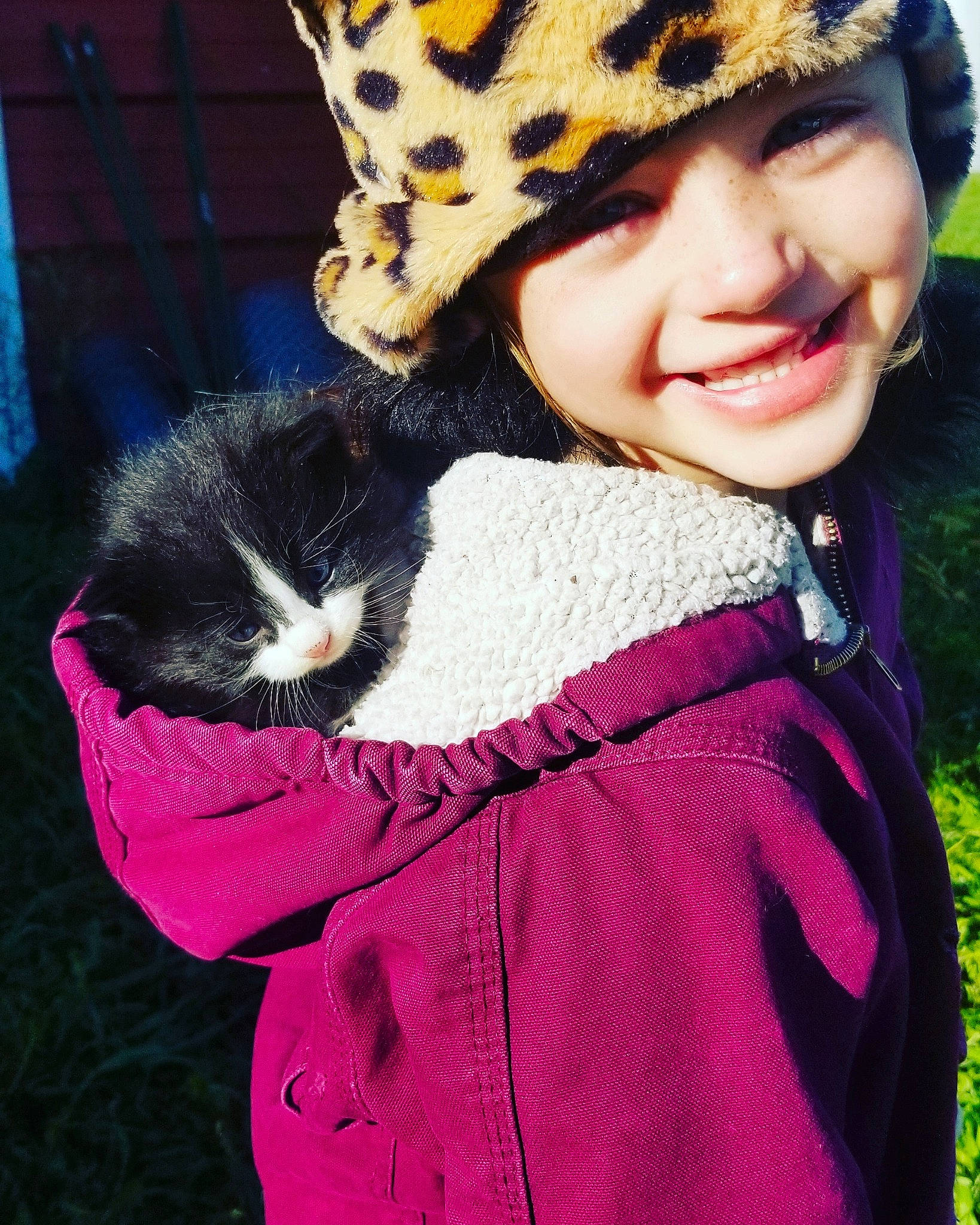Adalie joined the competition — help win amazing prizes! beanie, cap, cheek, child, cool, ear, eye, fashion_accessory, fur, hat, head, headgear, joy, knit_cap, lip, organ, outerwear, person, pink, smile