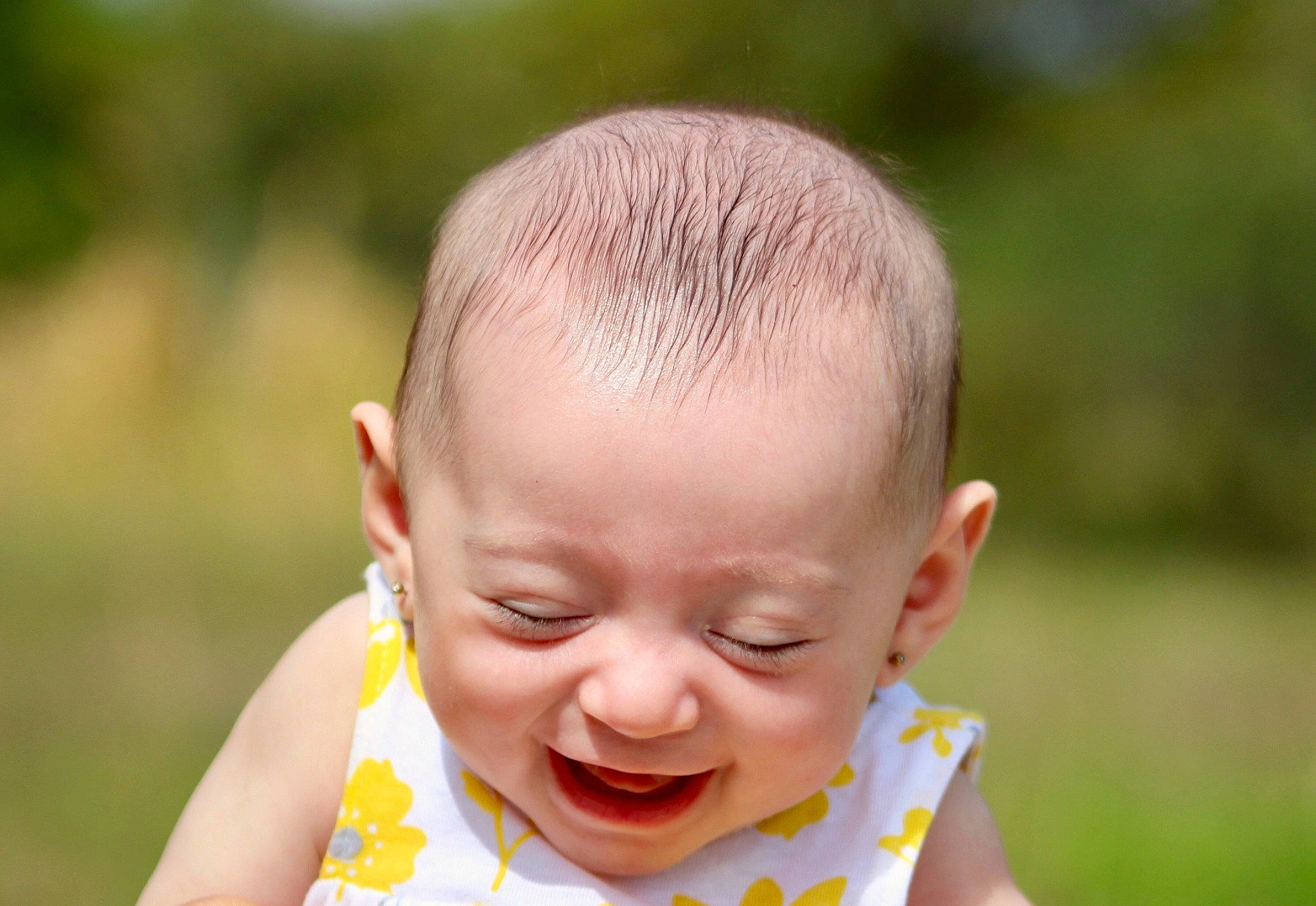Annaliese joined the competition — help win amazing prizes! baby, cheek, child, chin, close_up, ear, eye, face, facial_expression, forehead, grass, head, joy, lip, nose, person, photograph, skin, smile, summer