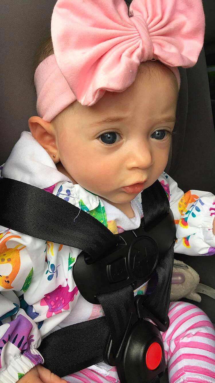 Annaliese joined the competition — help win amazing prizes! baby, baby_toddler_clothing, cheek, child, headgear, headwear, person, pink, toddler