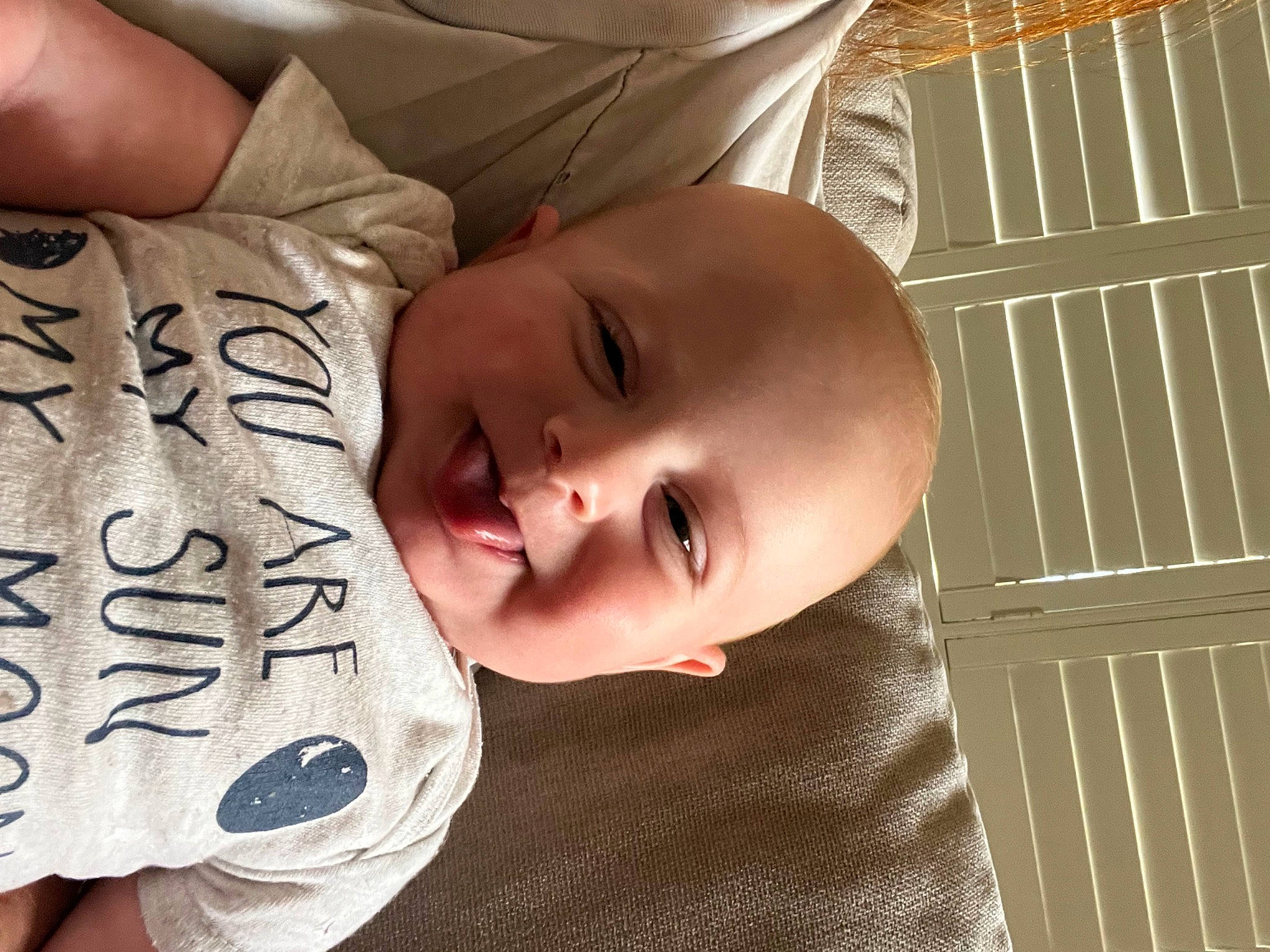 Jett joined the competition — help win amazing prizes! baby, baby_laughing, baby_toddler_clothing, cheek, child, chin, comfort, eyebrow, facial_expression, finger, hairstyle, handwriting, happy, nose, person, skin, sleeve, smile, thumb, toddler