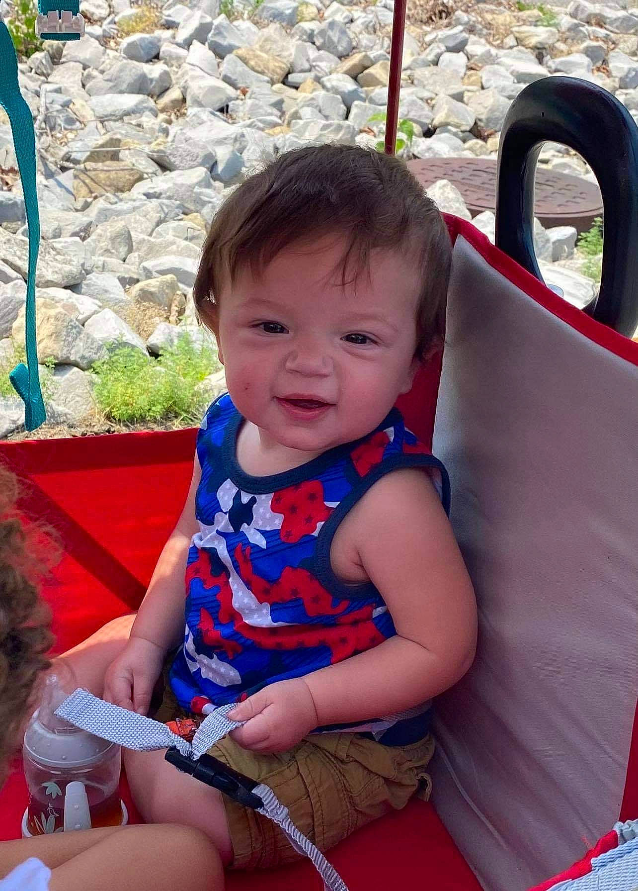 Ricky joined the competition — help win amazing prizes! baby_toddler_clothing, child, facial_expression, fun, hairstyle, happy, head, lap, leisure, organ, people, person, photograph, pink, plant, product, recreation, skin, smile, summer