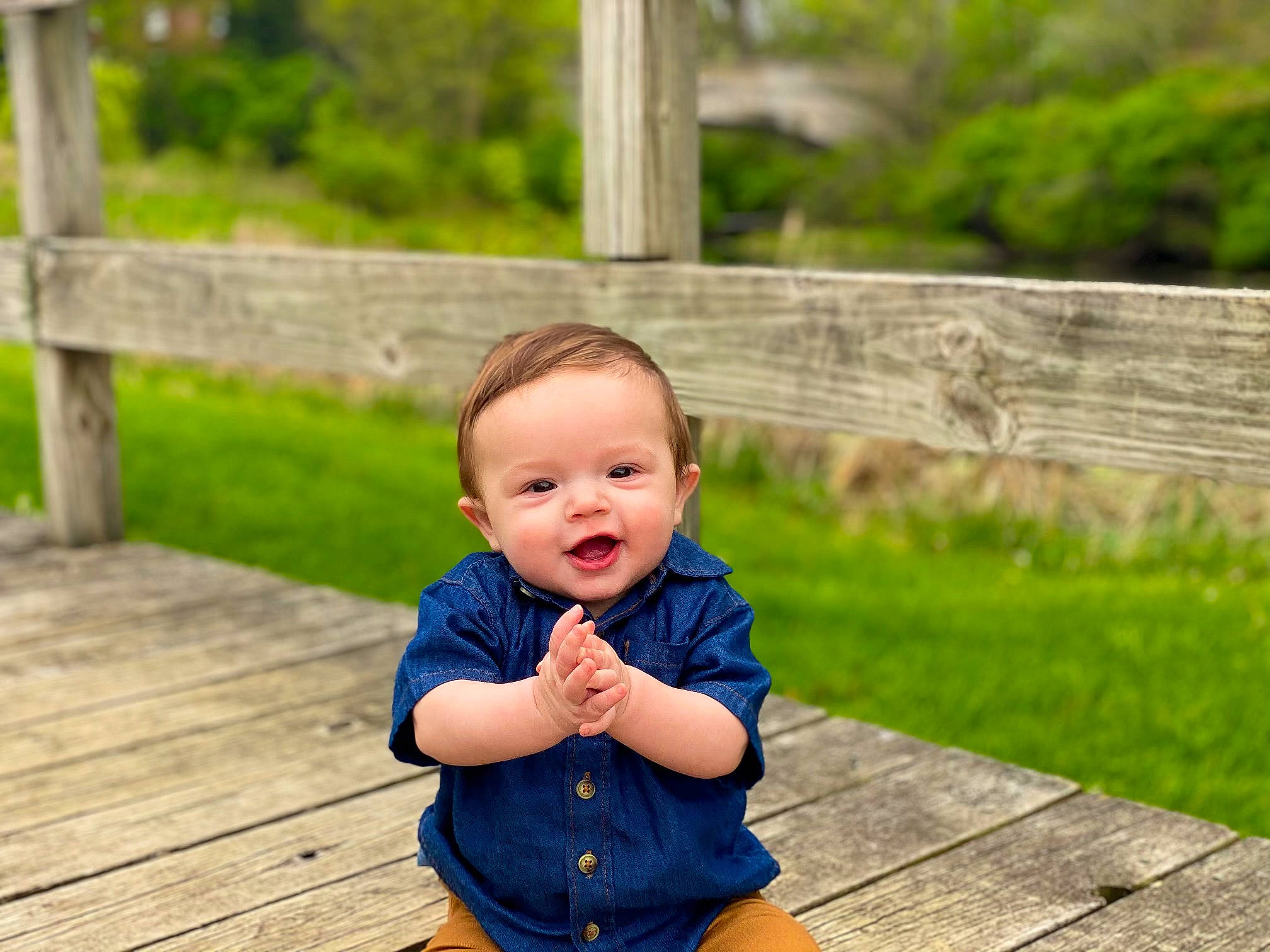 Ricky joined the competition — help win amazing prizes! baby, baby_toddler_clothing, child, eye, flooring, fun, grass, hair, happy, leisure, person, plant, recreation, sitting, skin, smile, spring, summer, toddler, tree