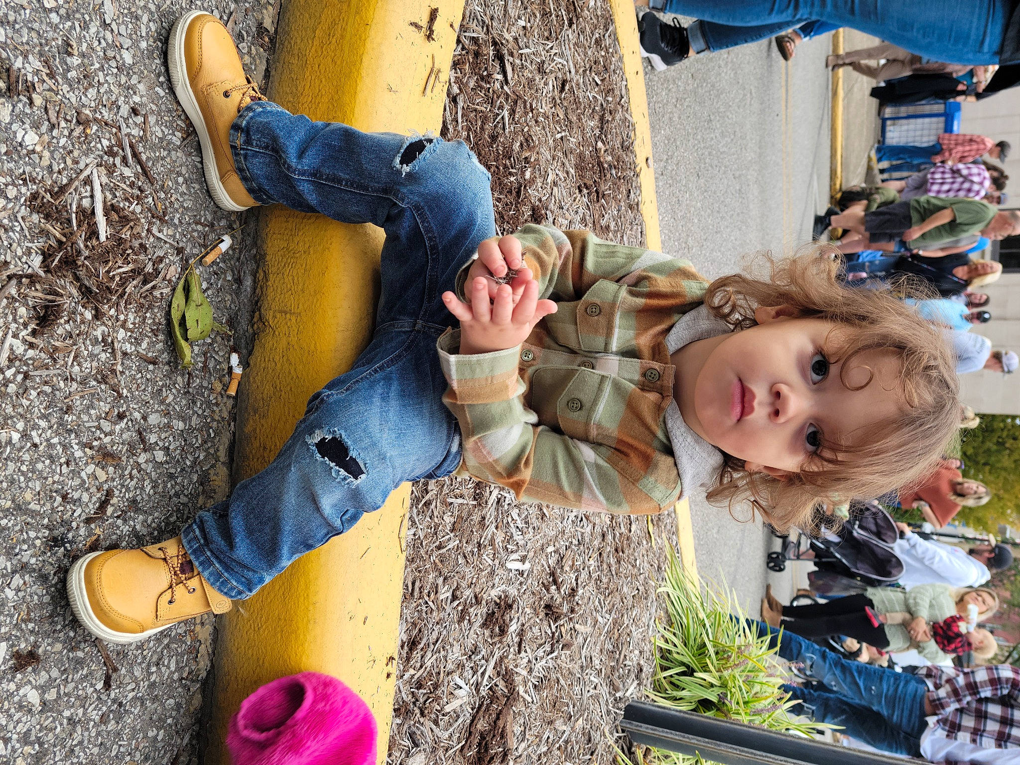 Nakoa joined the competition — help win amazing prizes! blue, child, city, denim, fun, grass, happy, human_leg, leisure, people_in_nature, person, plant, sitting, soil, street_fashion, textile, thigh, toddler, travel, tree