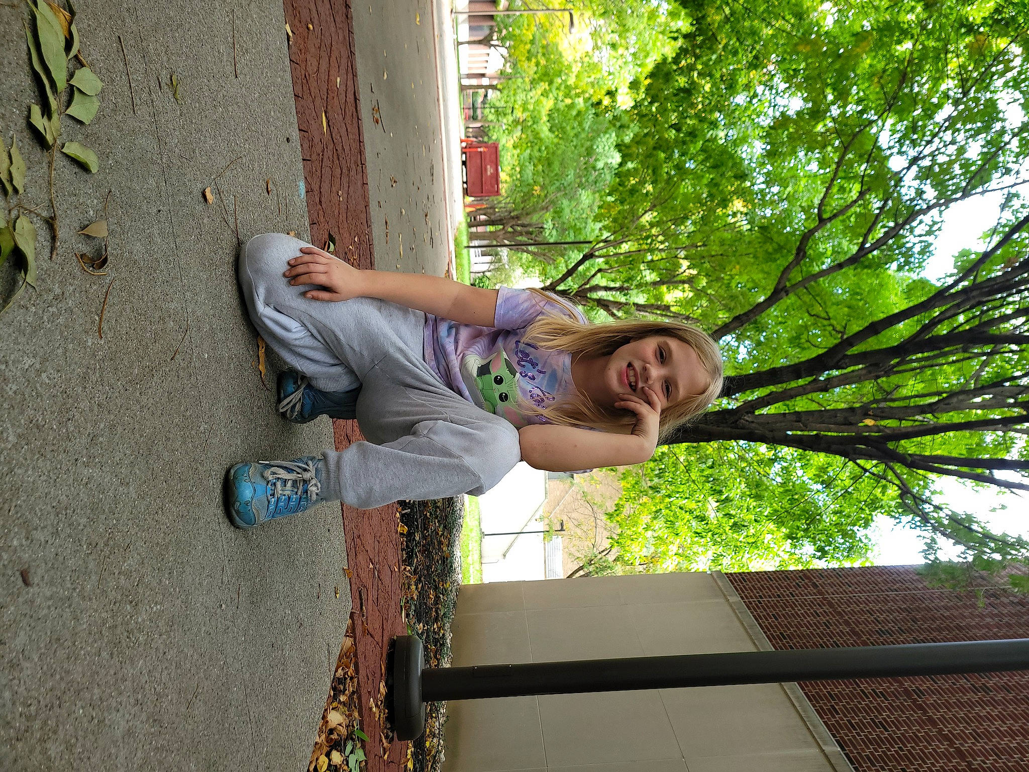 Serenity is registered to the contest to win money with this photo: adventure, concrete, elbow, fun, happy, joy, leaf, leisure, outdoor_shoe, people_in_nature, person, plant, recreation, sandal, smile, sneakers, toddler, tree, walking_shoe, woody_plant