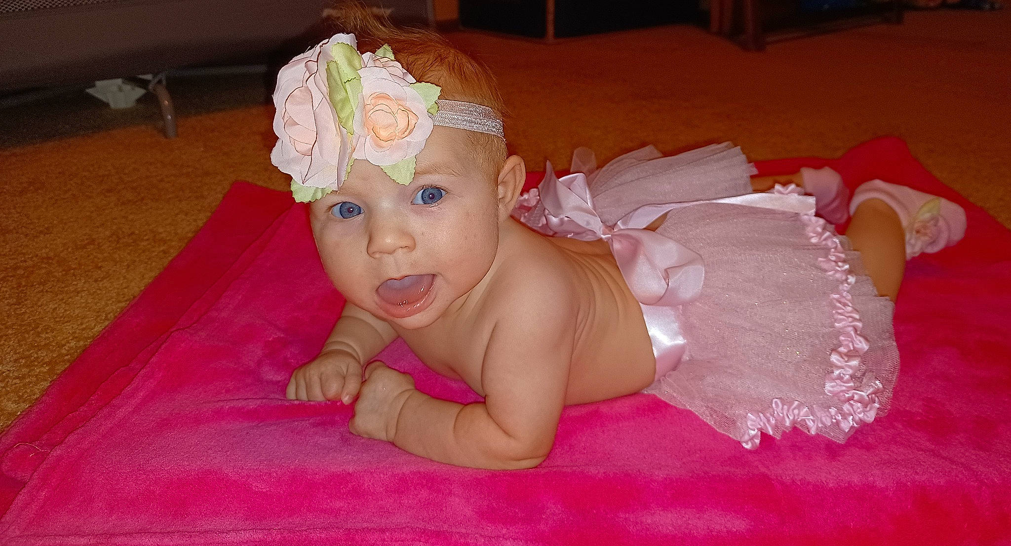 Athena joined the competition — help win amazing prizes! baby, baby_toddler_clothing, bridal_accessory, cheek, child, costume, embellishment, event, fashion_accessory, fun, hair_accessory, happy, headband, headgear, headpiece, headwear, iris, peach, person, pink