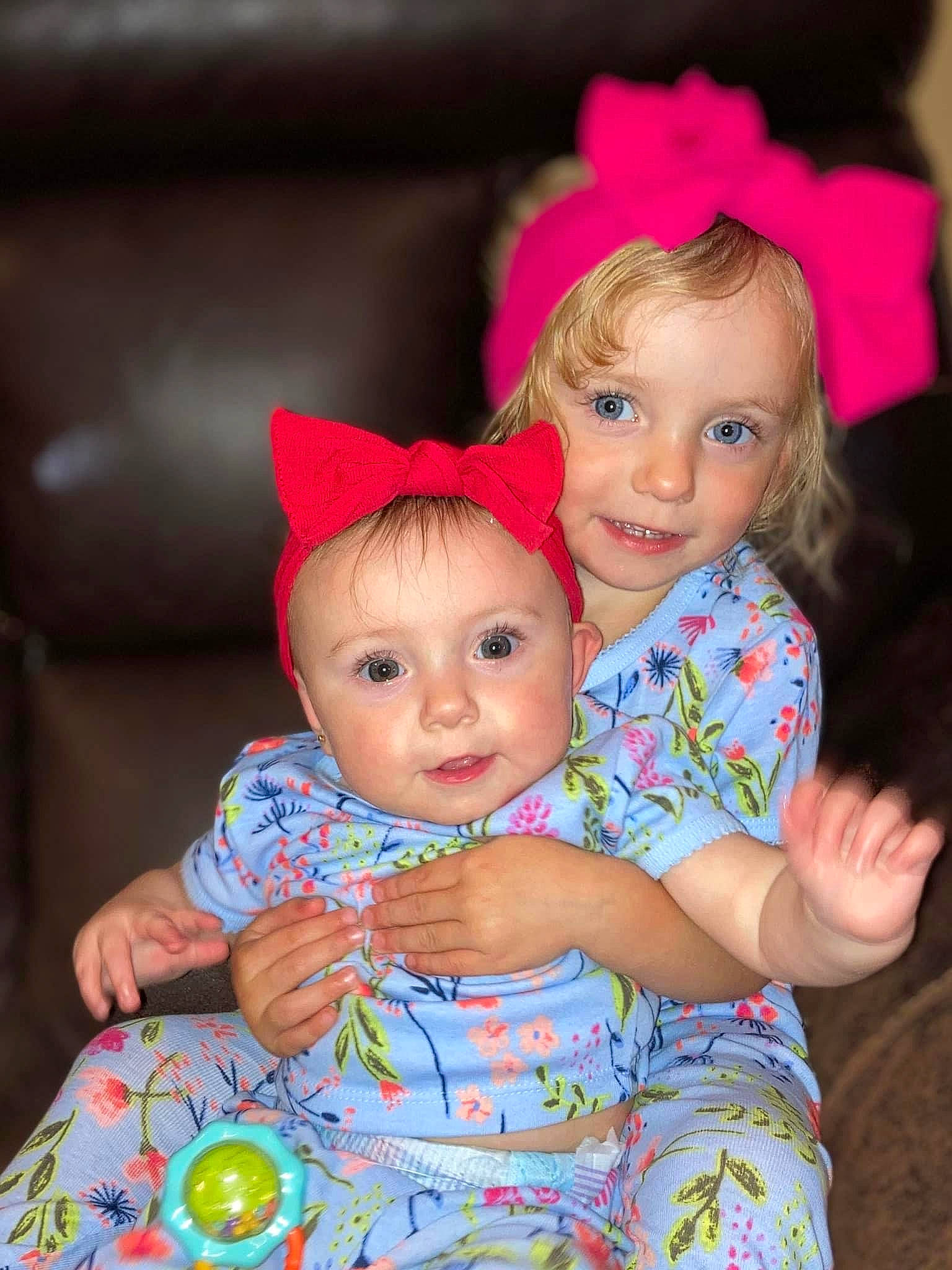 Zayley is registered to the contest to win money with this photo: arm, baby, baby_toddler_clothing, cheek, dress, eye, face, facial_expression, hairstyle, happy, head, human_body, iris, joy, person, pink, product, skin, smile, standing