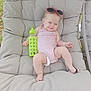 Emma participe au concours pour gagner de l'argent avec cette photo : baby, barefoot, child, cushioned_chair, cute, diaper, grass, green_bottle, happy, infant, one_person, outdoor, pink_sunglasses, plush_surface, relaxing, smiling, striped_onesie, summer, sunny, toddler