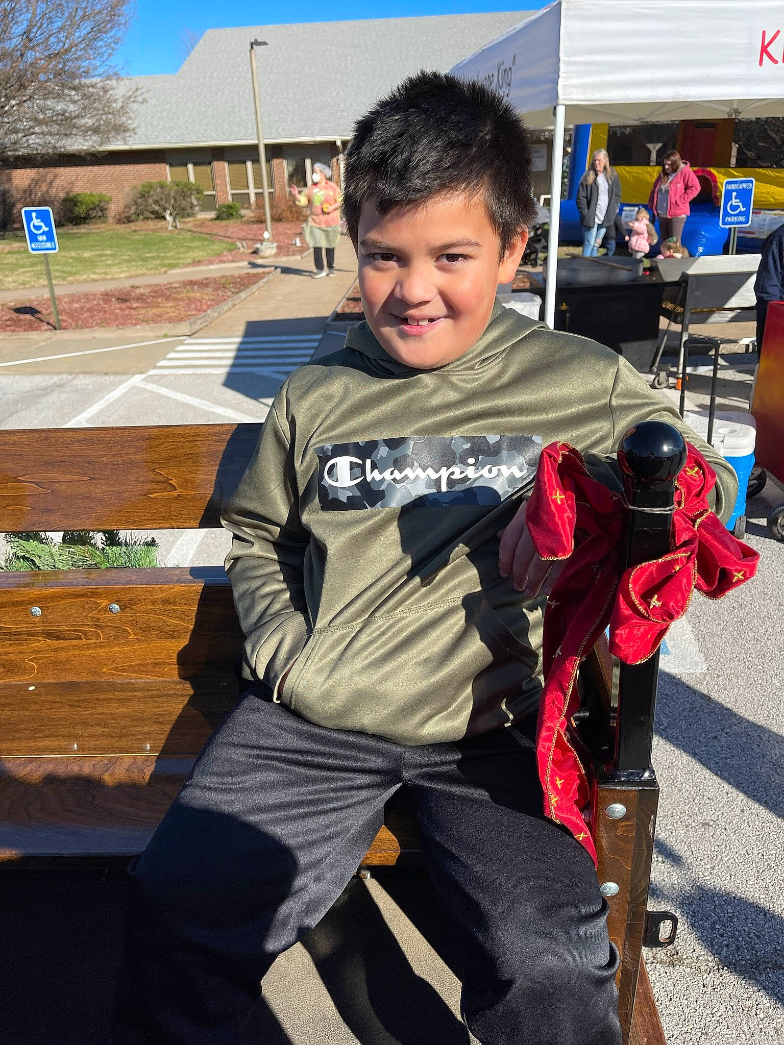 M.jay joined the competition — help win amazing prizes! child, costume, eyewear, fun, happy, joy, landscape, leisure, person, personal_protective_equipment, plant, recreation, sitting, sky, sleeve, smile, soil, sportswear, street_fashion, t_shirt