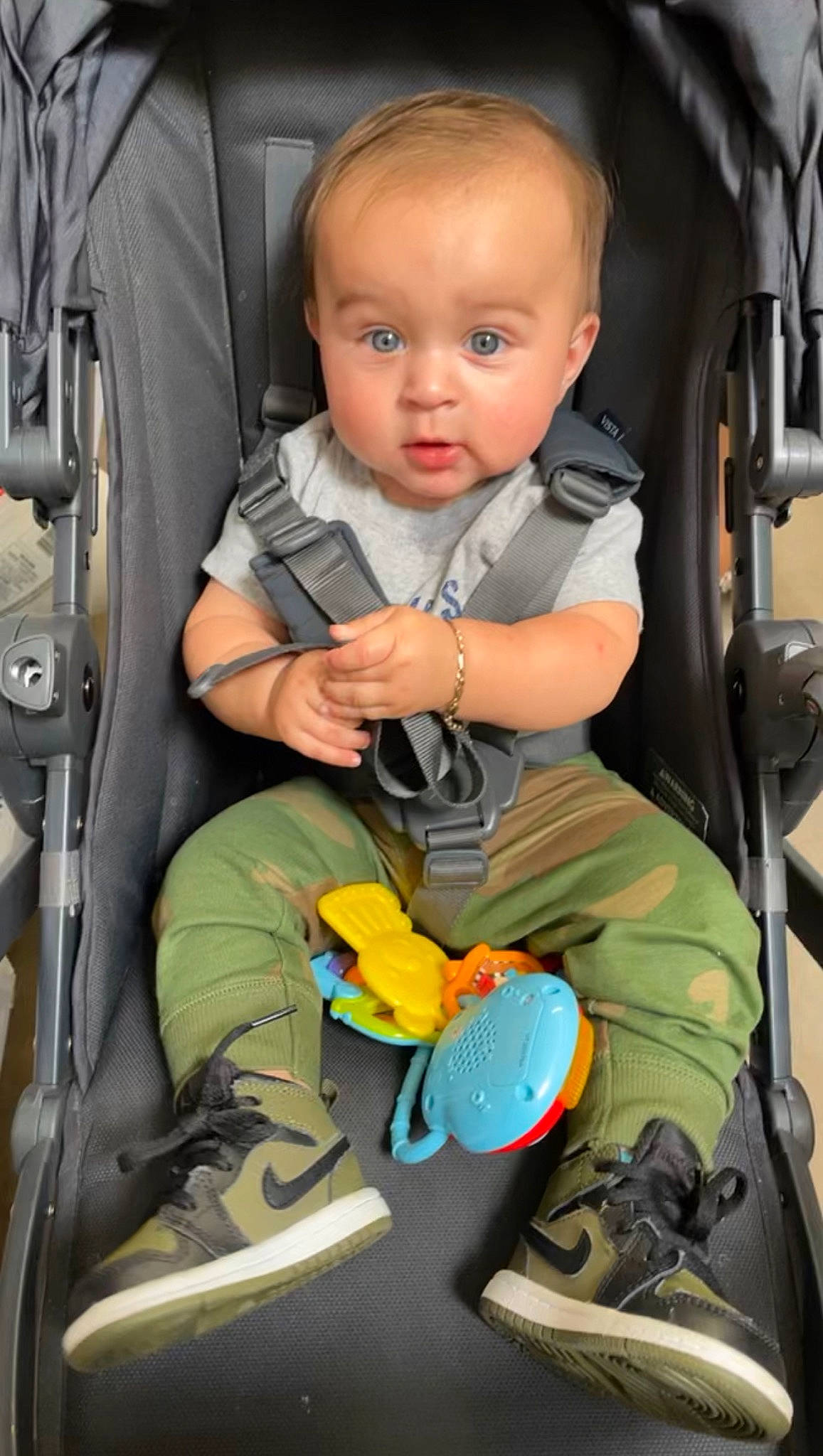 Luis joined the competition — help win amazing prizes! auto_part, baby, baby_carriage, baby_products, baby_safety, baby_toddler_clothing, bag, car_seat, chair, child, comfort, eye, family_car, lap, motor_vehicle, person, room, seat_belt, sitting, surprise