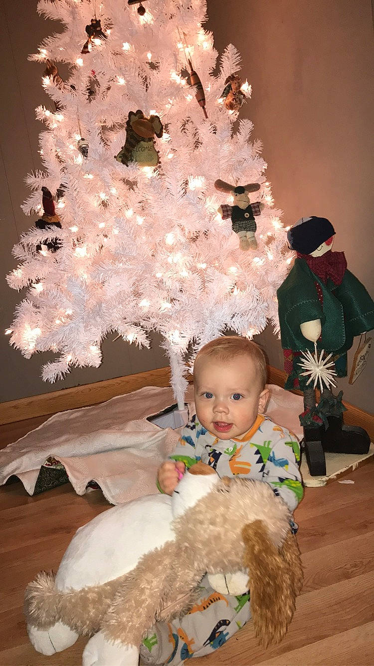 Odin is registered to the contest to win money with this photo: baby, baby_toddler_clothing, baby_toys, christmas, christmas_decoration, christmas_eve, christmas_ornament, costume_accessory, fur, holiday, holiday_ornament, home, home_accessories, interior_design, living_room, ornament, person, room, stuffed_toy, toy