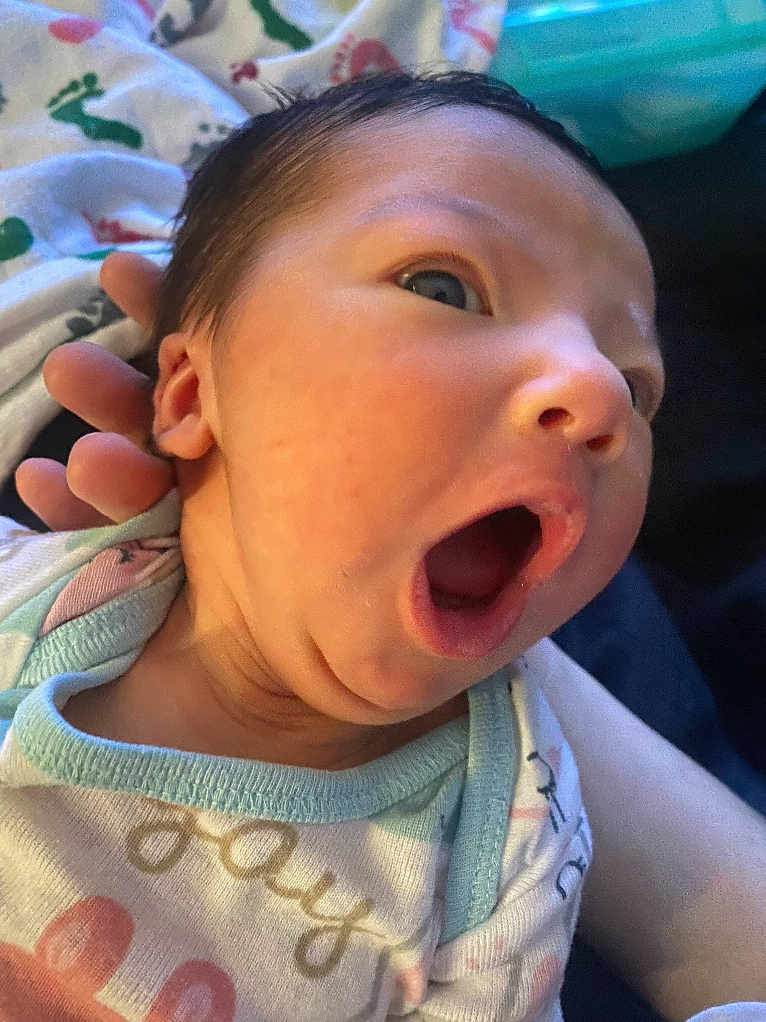 Kaiya is registered to the contest to win money with this photo: baby, cheek, chin, ear, eyebrow, eyelash, face, facial_expression, forehead, fun, gesture, happy, iris, jaw, lip, mouth, neck, nose, person, skin