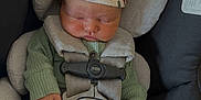 Stetson joined the competition — help win amazing prizes! newborn, baby, car_seat, hat, sleeping, knitwear, green_clothing, safety_harness, infant, child, cute, peaceful, indoor, resting, soft_padding, baby_clothes, car_safety, baby_hat, cozy, child_seat