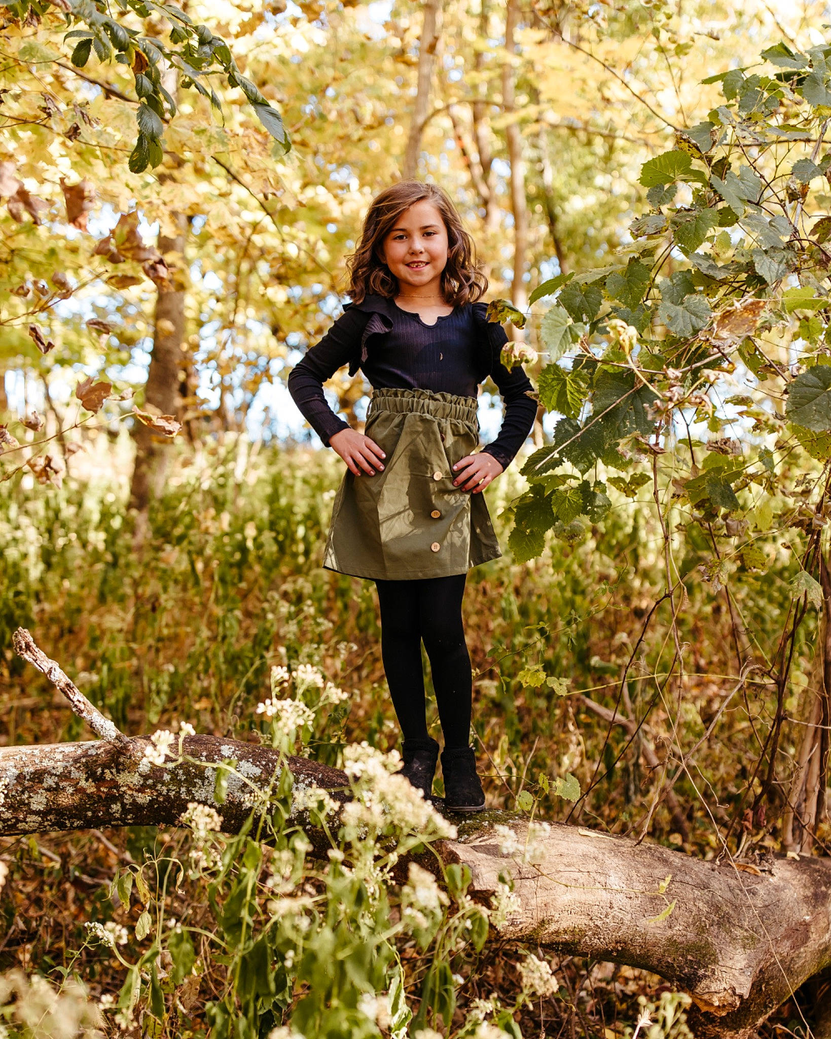 Emrie joined the competition — help win amazing prizes! botany, branch, brown_hair, deciduous, fawn, forest, grass, happy, joy, knee, natural_landscape, people_in_nature, person, plant, thigh, tree, trunk, twig, waist, wilderness