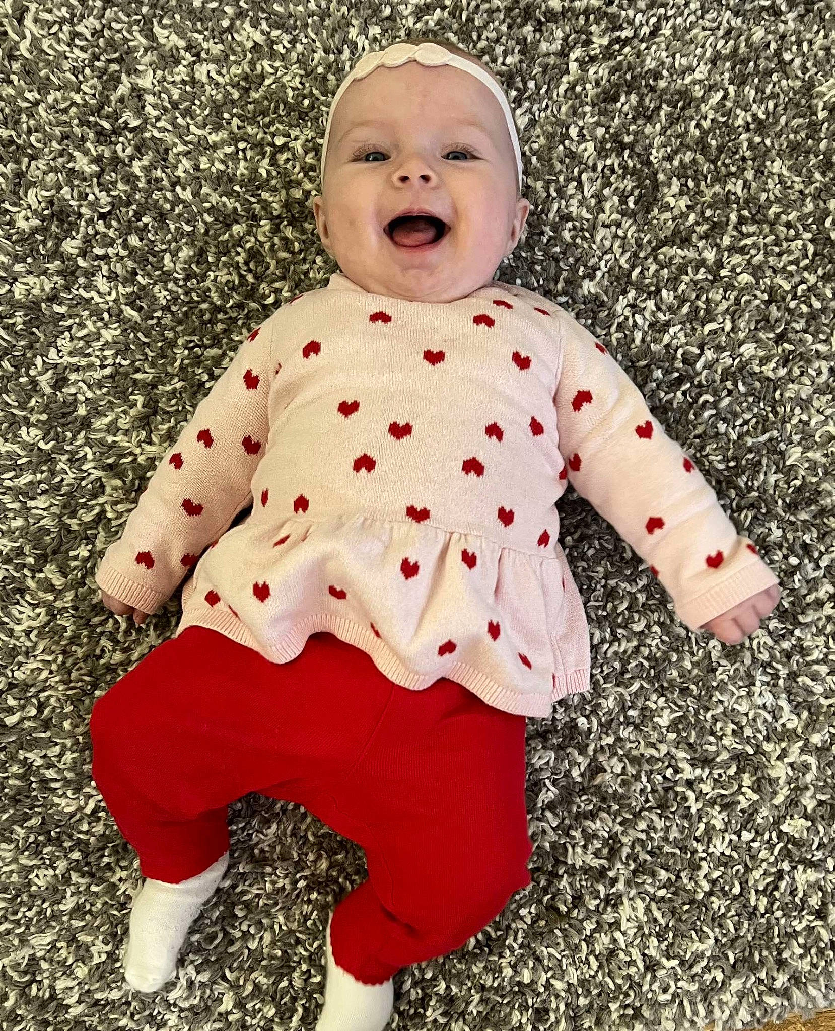 Isla joined the competition — help win amazing prizes! baby_toddler_clothing, baby_toys, button, child, doll, dress_shirt, happy, one_piece_garment, pattern, people_in_nature, person, play, polka_dot, sleeve, smile, textile, toy