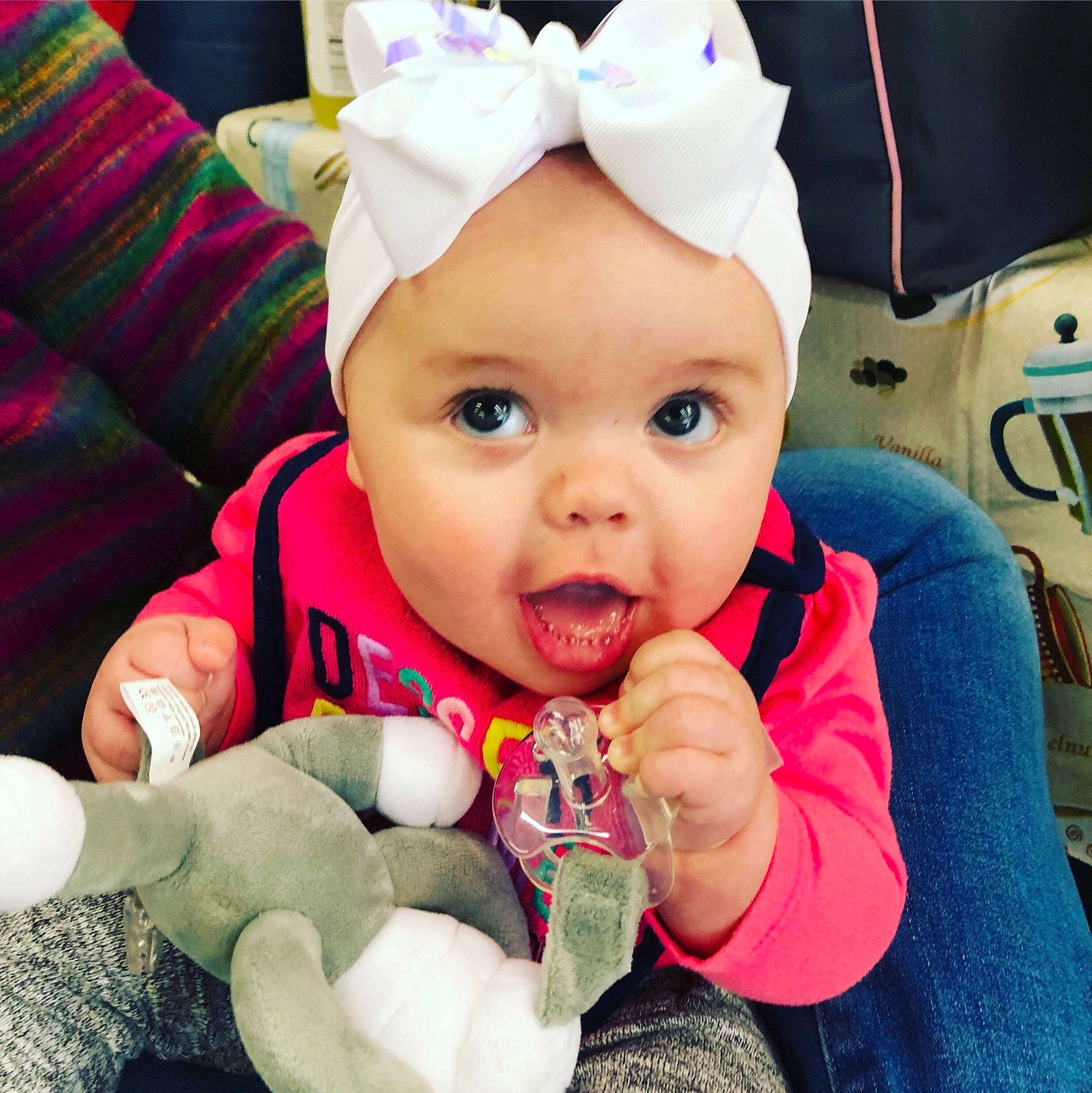 Izzabella joined the competition — help win amazing prizes! baby, baby_products, beauty, cheek, child, ear, eye, face, hair_accessory, hand, head, headgear, lip, nose, organ, person, pink, play, product, skin