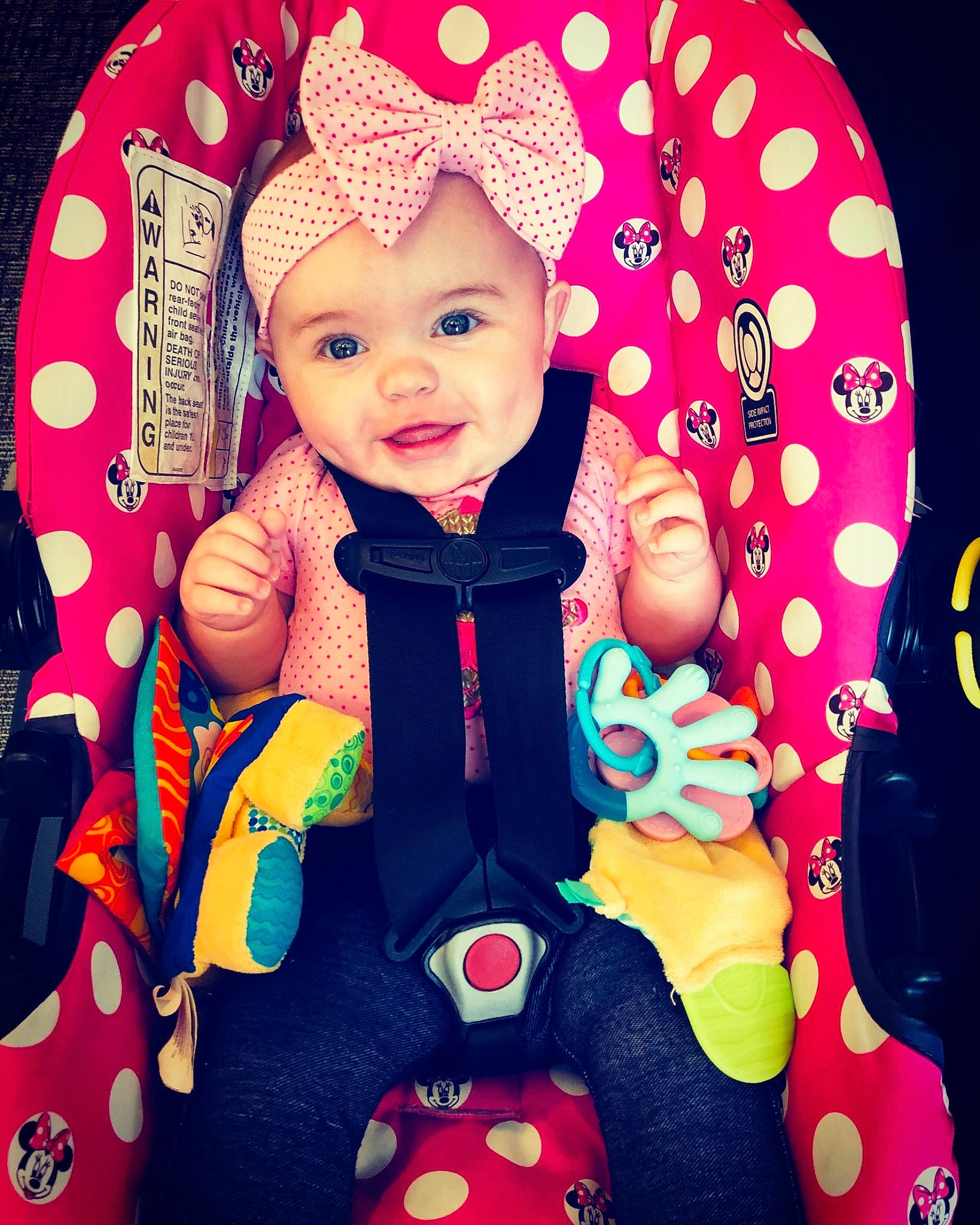 Izzabella is registered to the contest to win money with this photo: baby, baby_products, baby_toddler_clothing, baby_toys, child, happy, head, person, pink, play, product, toddler