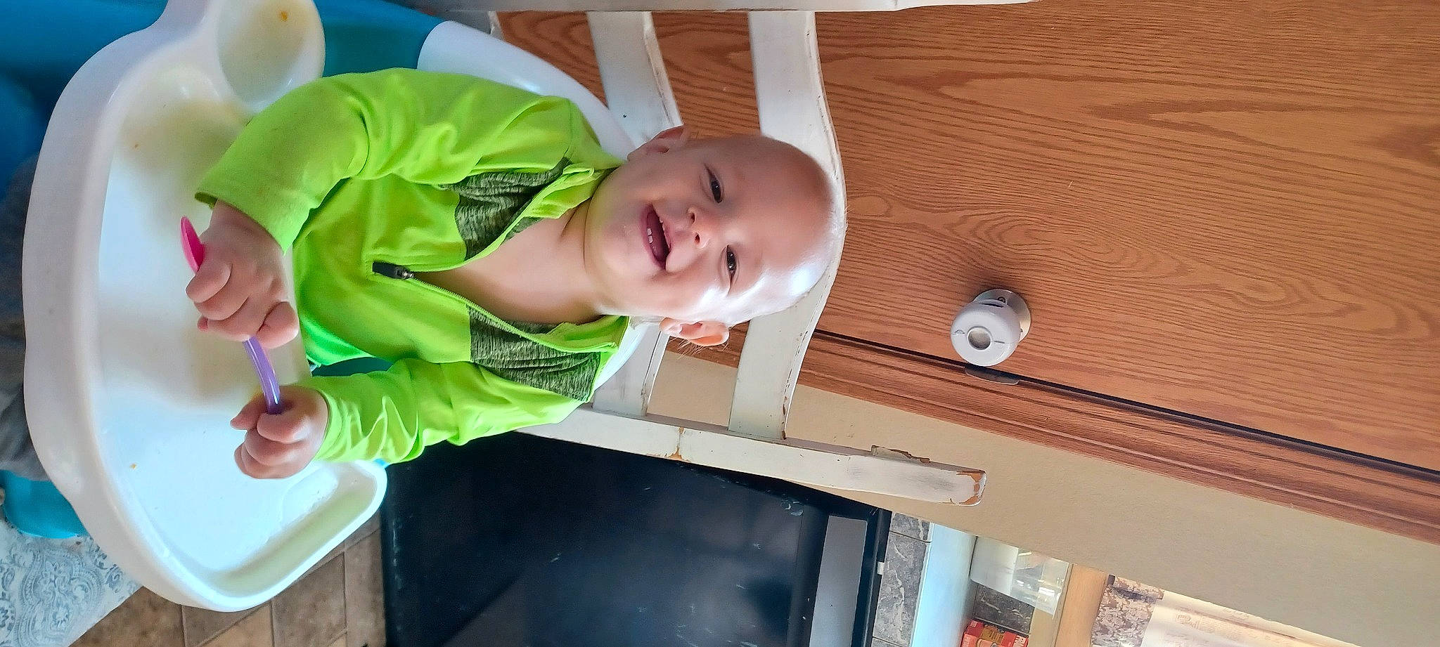 Levi joined the competition — help win amazing prizes! baby, baby_products, baby_safety, baby_toddler_clothing, child, comfort, fun, happy, hardwood, joy, person, play, room, serveware, sitting, sleeve, smile, thumb, toddler, vertebrate