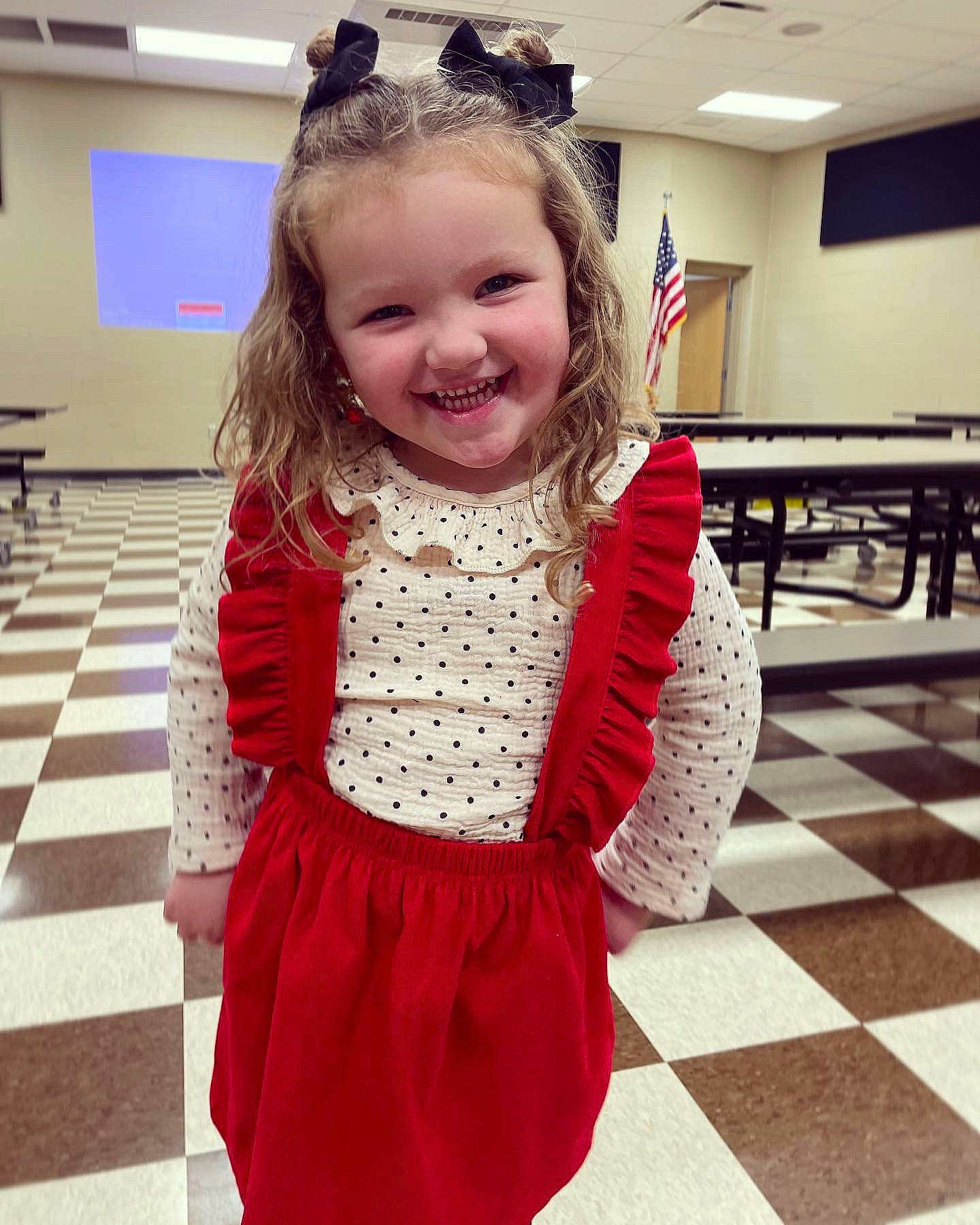 Oaklynn joined the competition — help win amazing prizes! bench, costume, event, fashion_accessory, fashion_design, flooring, fun, fur, hairstyle, happy, jewellery, joy, magenta, neck, pattern, person, room, skin, sleeve, smile