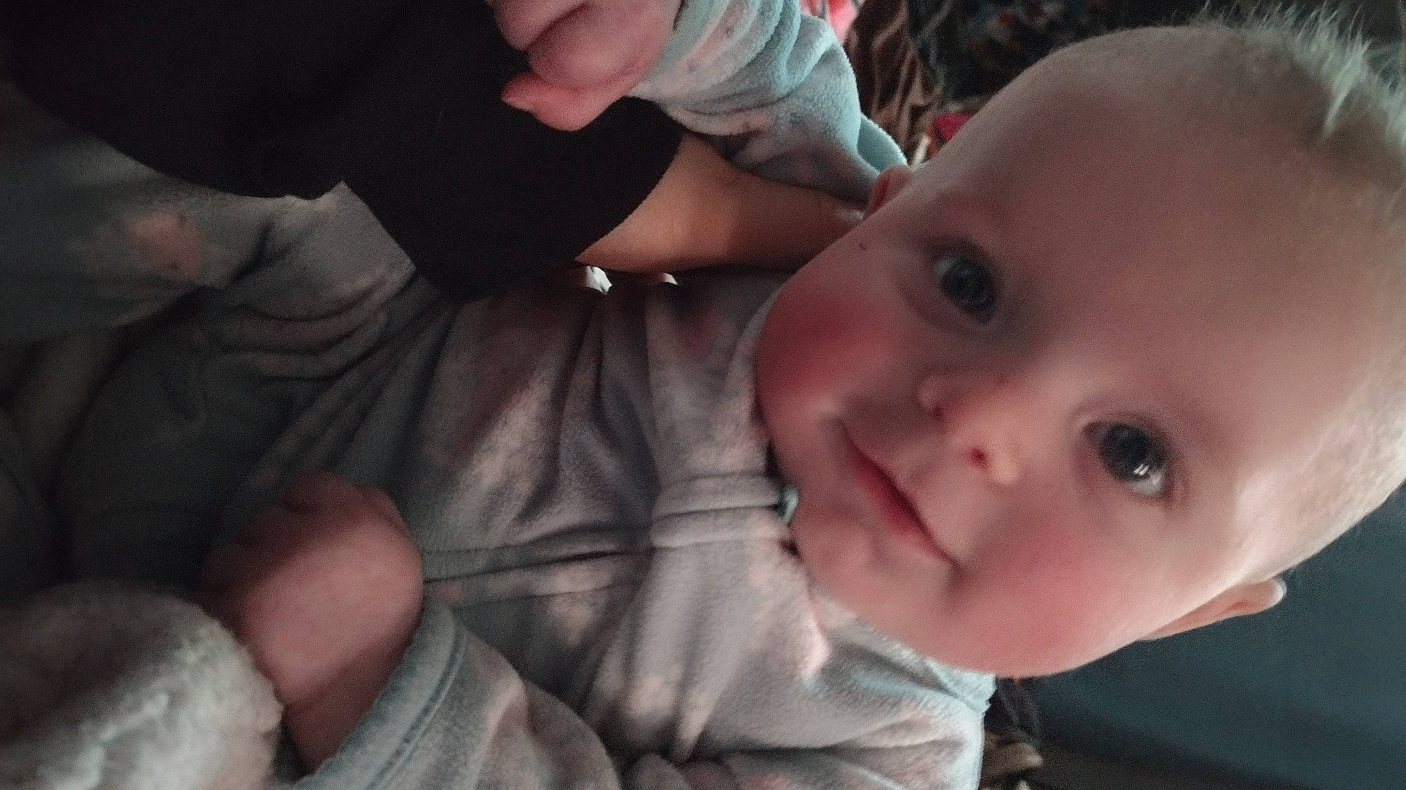 Adeline is registered to the contest to win money with this photo: baby, cheek, ear, eyebrow, eyelash, finger, flash_photography, forehead, gesture, hand, happy, iris, lip, mouth, nose, person, plant, skin, smile, toddler