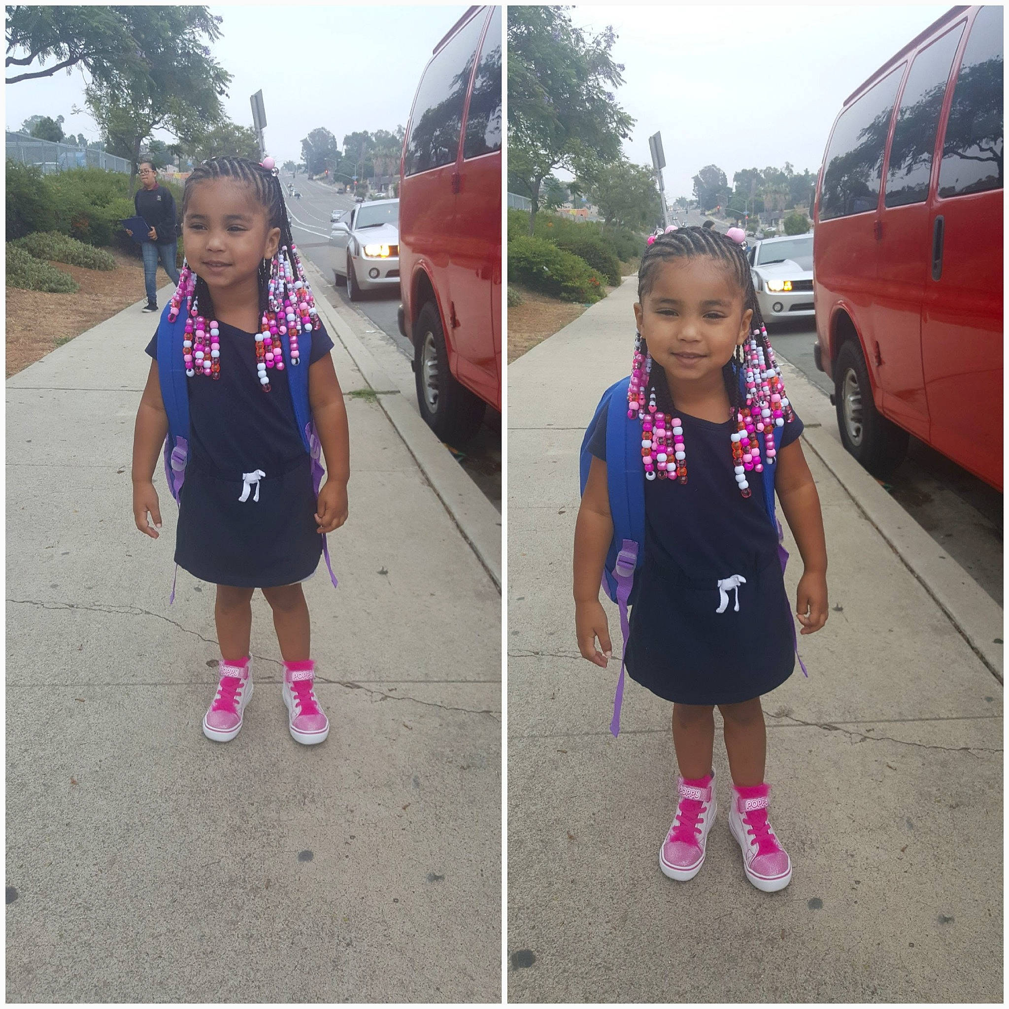 Jacqueline joined the competition — help win amazing prizes! car, child, clothing, day, footwear, girl, person, product, race, recreation, shoe, sports, toddler, uniform