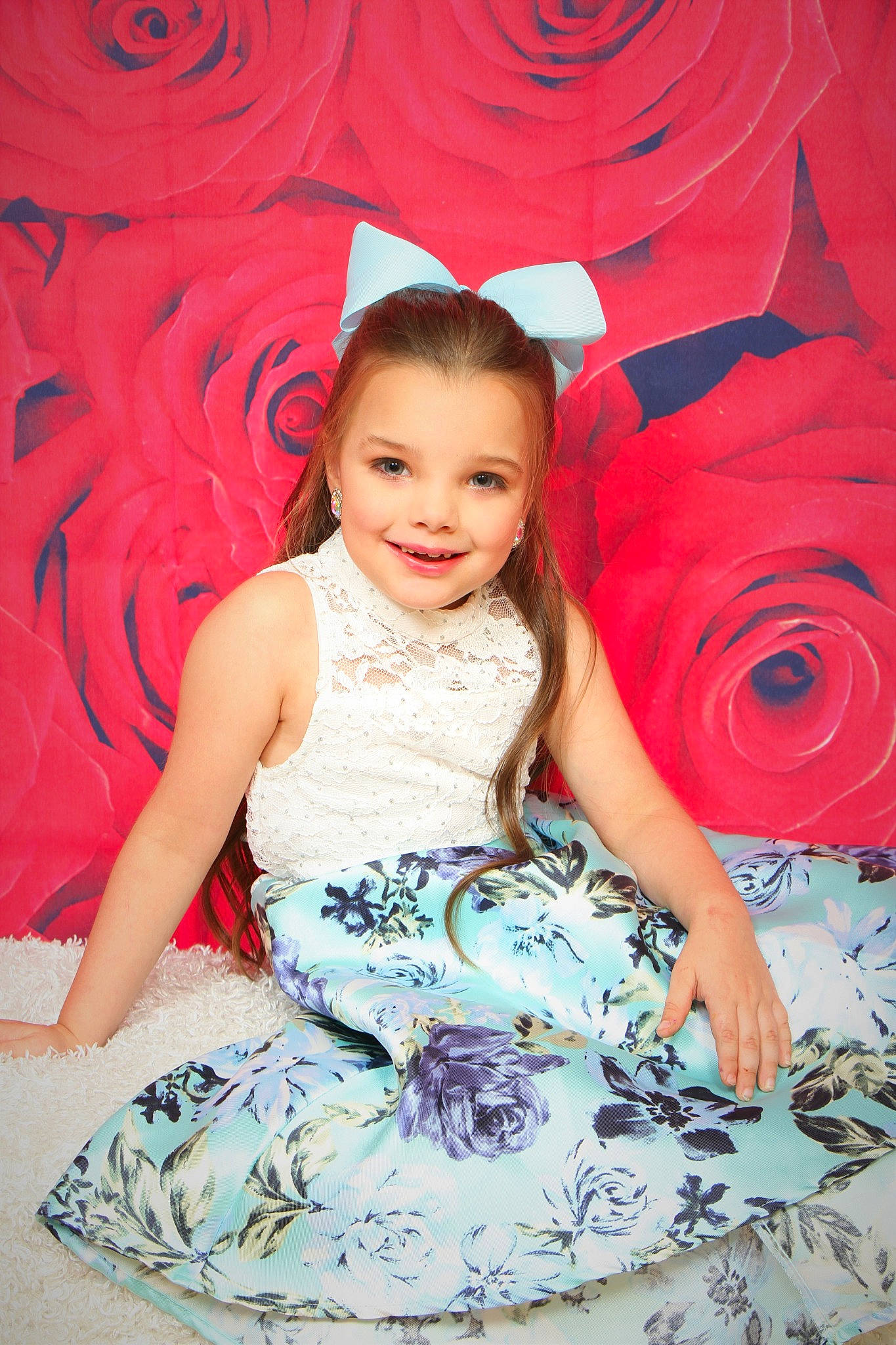 Lehla joined the competition — help win amazing prizes! beauty, child, child_model, dress, happy, joy, pattern, person, petal, photo_shoot, photography, pink, plant, sitting, toddler