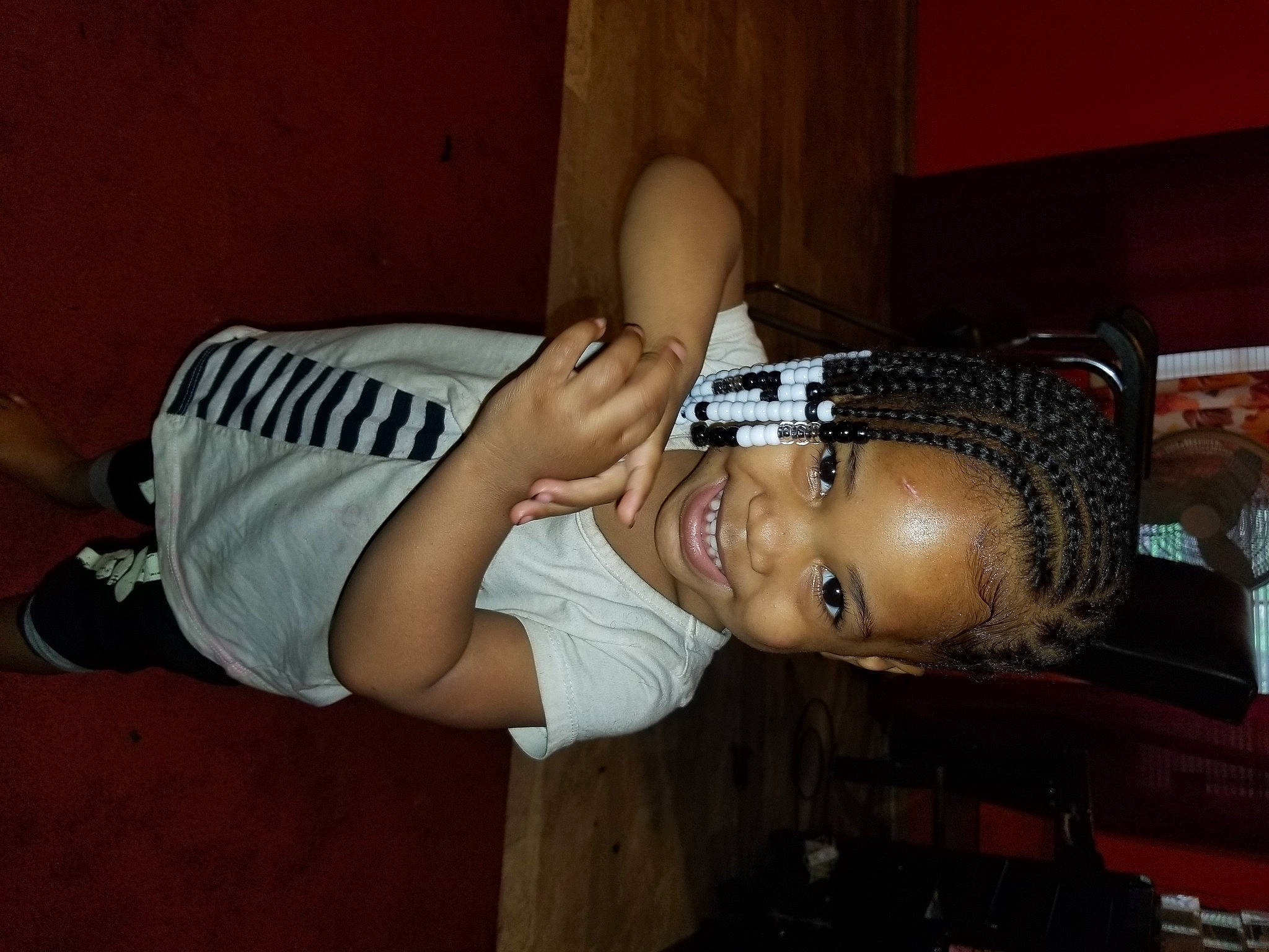 Jlayvonna joined the competition — help win amazing prizes! abdomen, audio_equipment, black_hair, chest, elbow, eyelash, eyewear, flash_photography, fun, human_leg, jaw, joy, knee, machine, mouth, office_equipment, person, room, smile, thigh