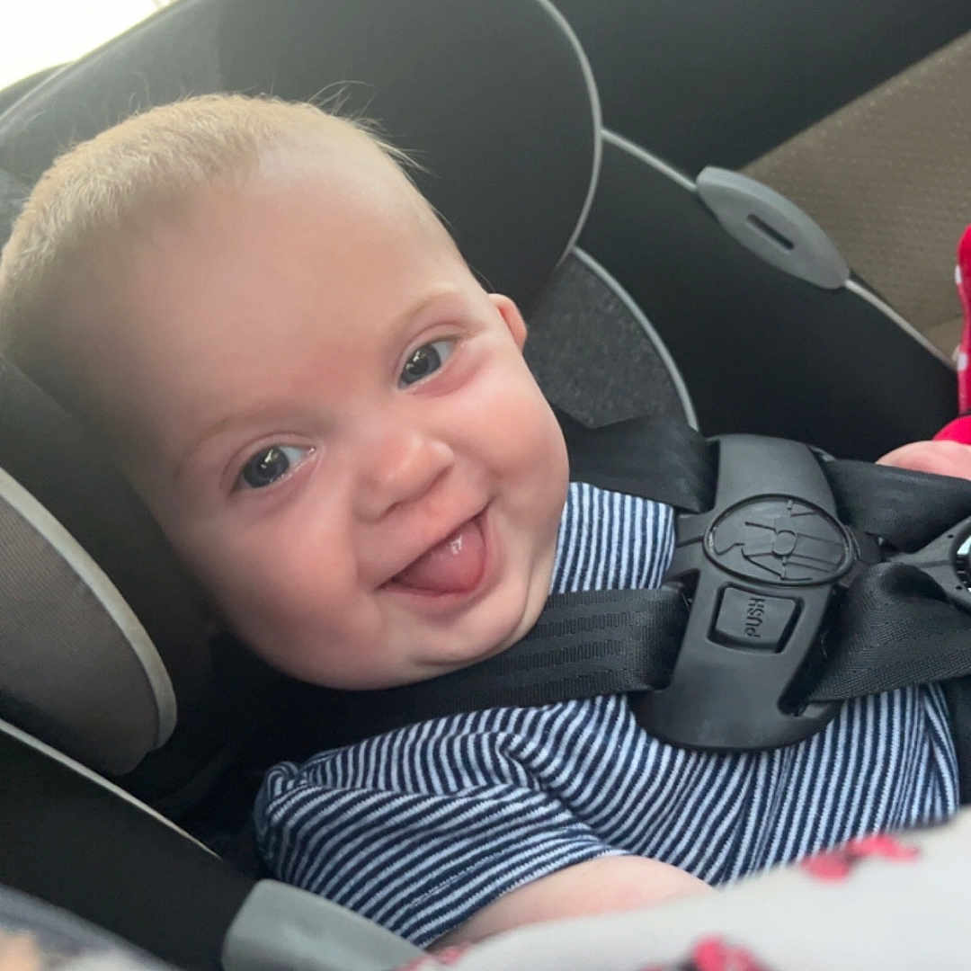 Oakley joined the competition — help win amazing prizes! accessories, baby, belt, bodypart, car, car_interior, carseat, cushion, face, happy, head, homedecor, laughing, mouth, person, photography, portrait, smile, transportation, vehicle