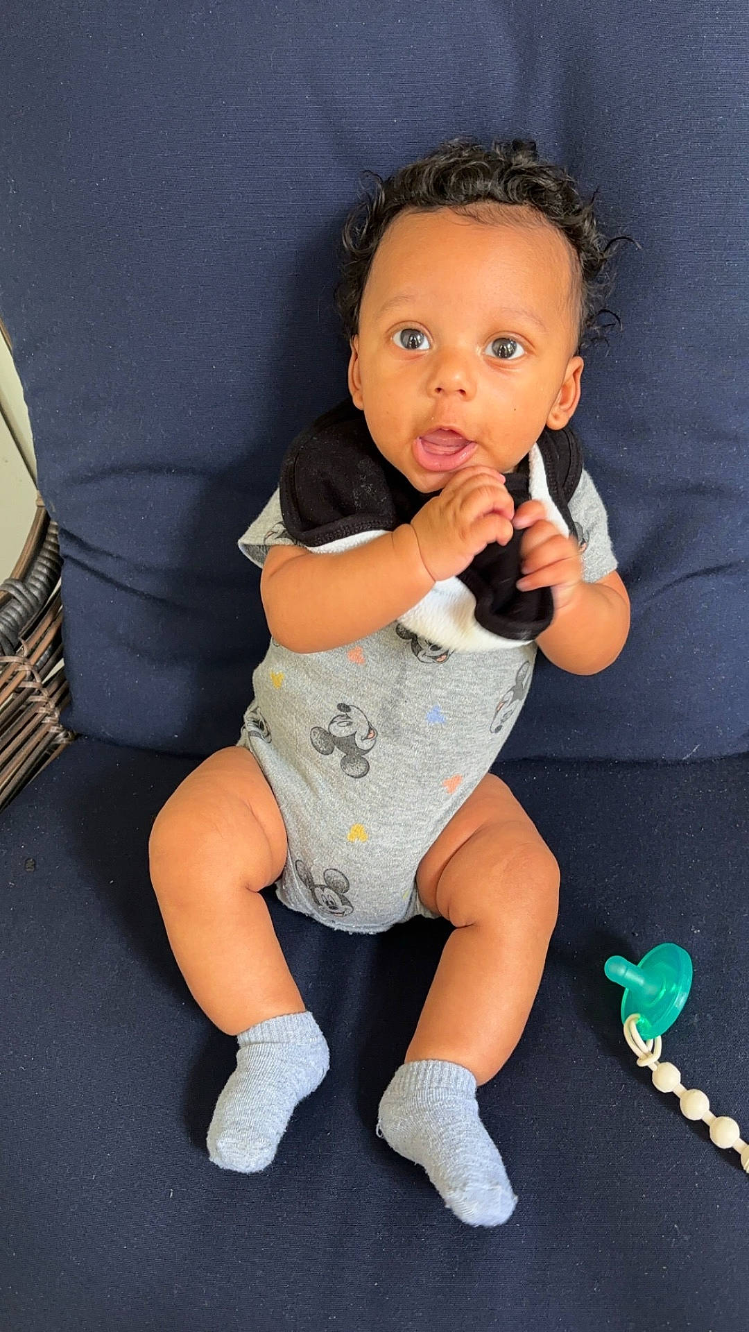 Jacoby joined the competition — help win amazing prizes! baby, bodypart, clothing, couch, cushion, cutlery, face, finger, footwear, hand, head, homedecor, hosiery, person, photography, portrait, shoe, sitting, sock, spoon