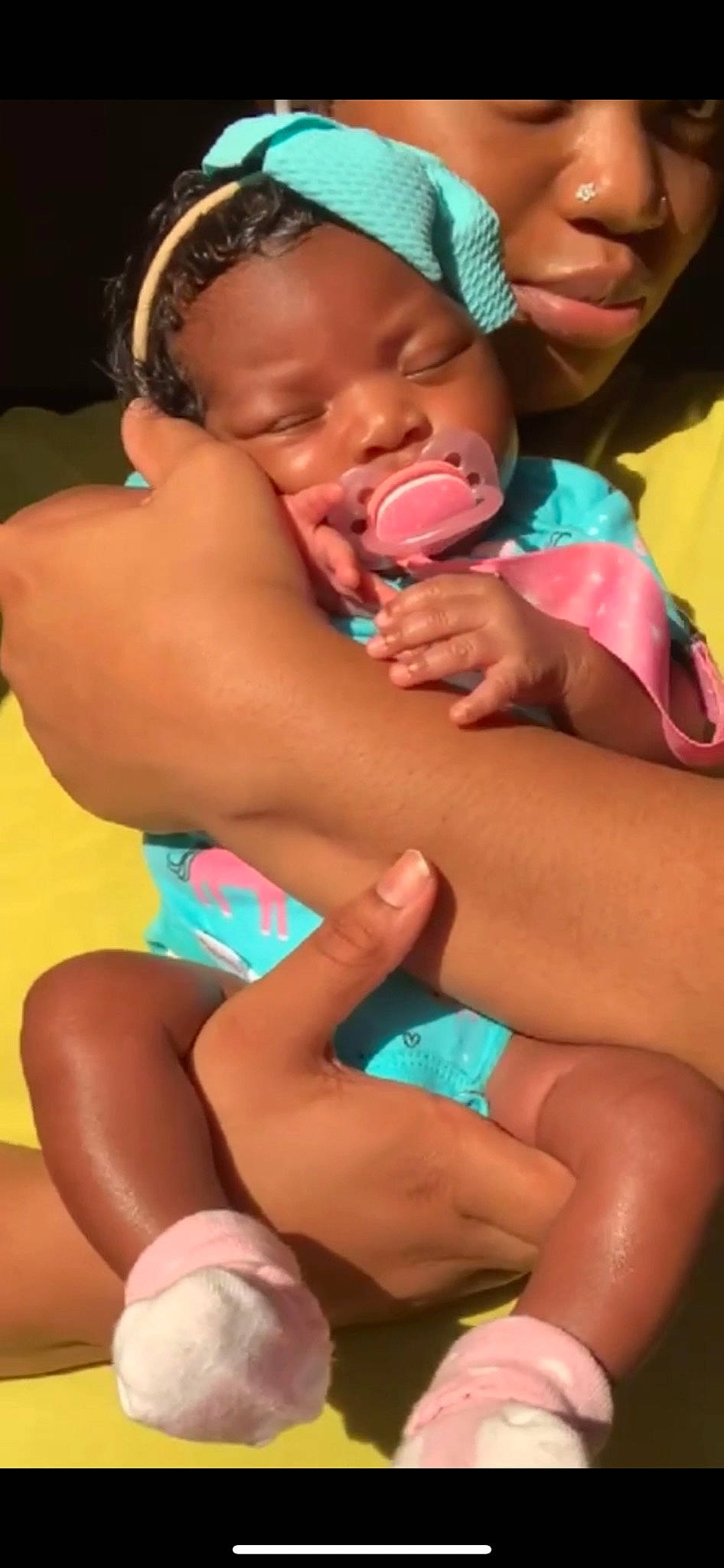 Kioni joined the competition — help win amazing prizes! baby_toddler_clothing, blue, cheek, eyelash, finger, fun, gesture, green, hand, happy, lip, mouth, nail, nose, person, pink, red, skin, thumb, toddler