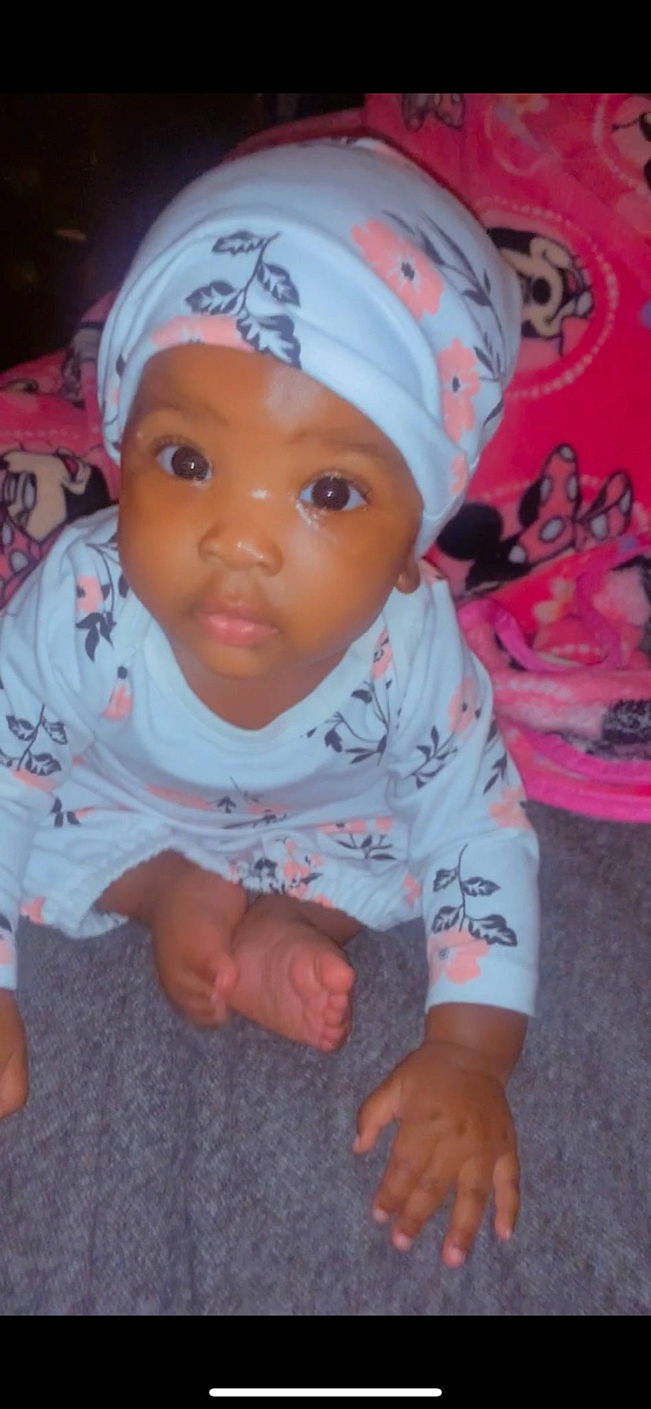 Kioni joined the competition — help win amazing prizes! baby, baby_toddler_clothing, cap, cheek, child, comfort, eyebrow, finger, flooring, fun, happy, headwear, lip, mouth, nose, person, pink, skin, sleeve, t_shirt