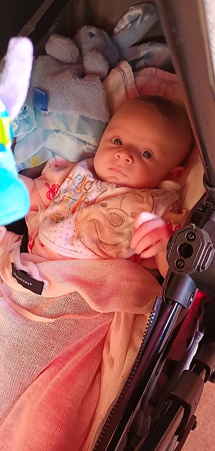 Lachlan joined the competition — help win amazing prizes! baby, baby_carriage, baby_products, bag, car_seat, cheek, child, comfort, fun, linens, magenta, peach, person, pink, product, seat_belt, sitting, skin, toddler, vehicle_door