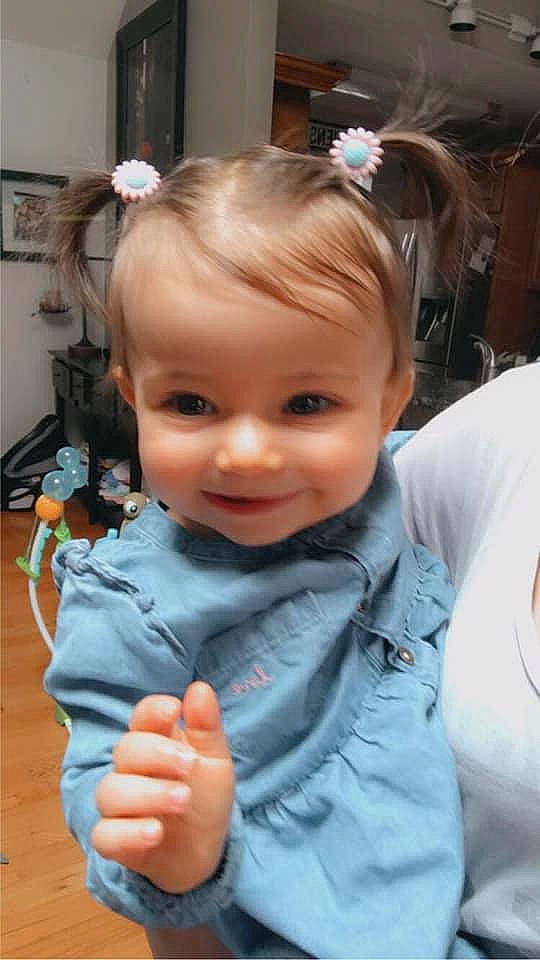 Kaia joined the competition — help win amazing prizes! baby, brown_hair, cheek, child, ear, eye, face, finger, forehead, gesture, hair, hairstyle, hand, head, joy, lip, nose, person, skin, smile