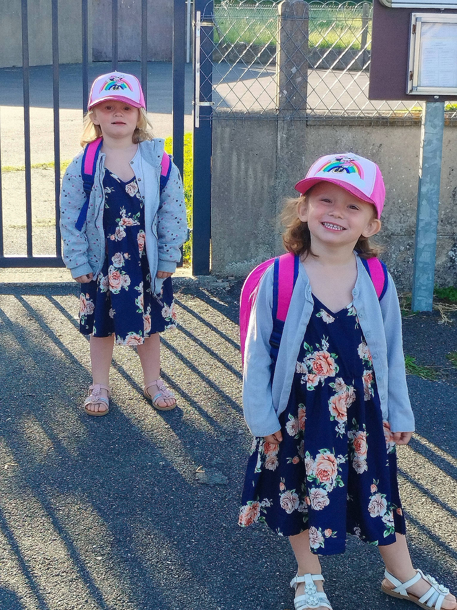 Louana Maëlys participe au concours pour gagner de l'argent avec cette photo : asphalt, baby_toddler_clothing, child, clothing, cool, fence, fun, hairstyle, happy, hat, headgear, headwear, joy, leisure, magenta, person, pink, purple, smile, standing