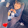 Branda Devert participe au concours pour gagner de l'argent avec cette photo : baby, bottle, car_interior, car_seat, child, clothing, cute, heart_emoji, indoor, person, pigtails, portrait, seat, seatbelt, snack, tiara, toddler, vehicle, window, young_child