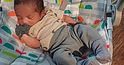 Legend joined the competition — help win amazing prizes! animal_print, baby, baby_bedding, baby_rocker, child, clothing, colorful, cute, indoor, infant, mittens, newborn, peaceful, person, rainbow, resting, sleeping, sock, soft_light, wooden_floor