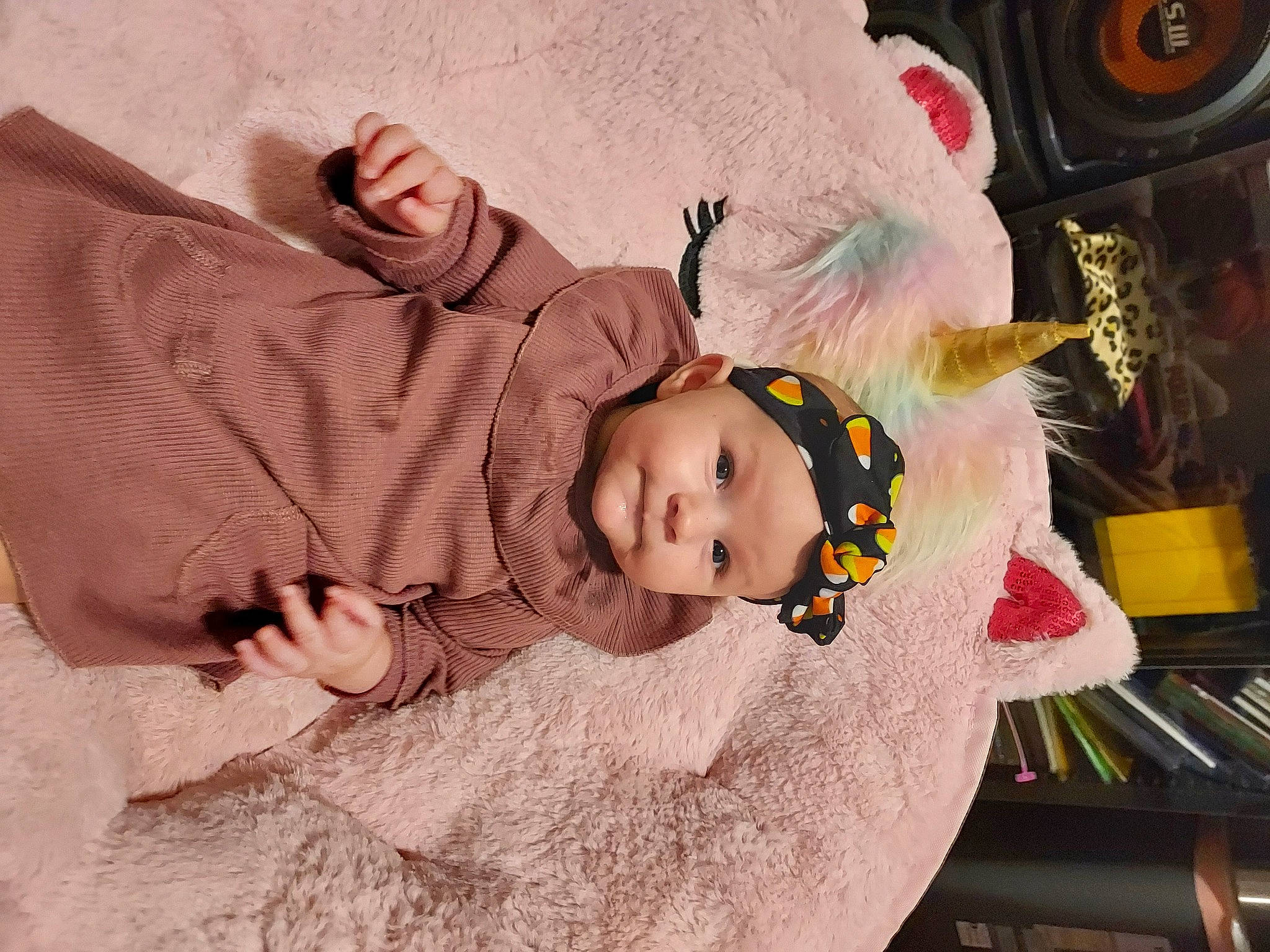 Adrienne is registered to the contest to win money with this photo: baby, baby_products, baby_toddler_clothing, cheek, child, comfort, flooring, fur, headwear, linens, person, room, sleeve, textile, toddler