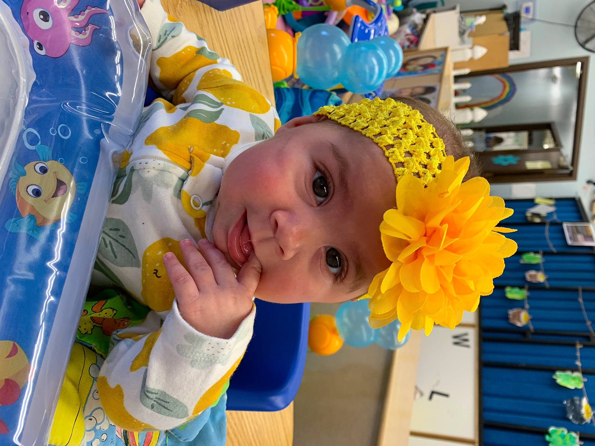 Mercedes joined the competition — help win amazing prizes! baby, baby_products, baby_safety, baby_toddler_clothing, blue, child, electric_blue, flower, fun, happy, headwear, kitchen_appliance, leisure, linens, nose, person, petal, play, room, smile