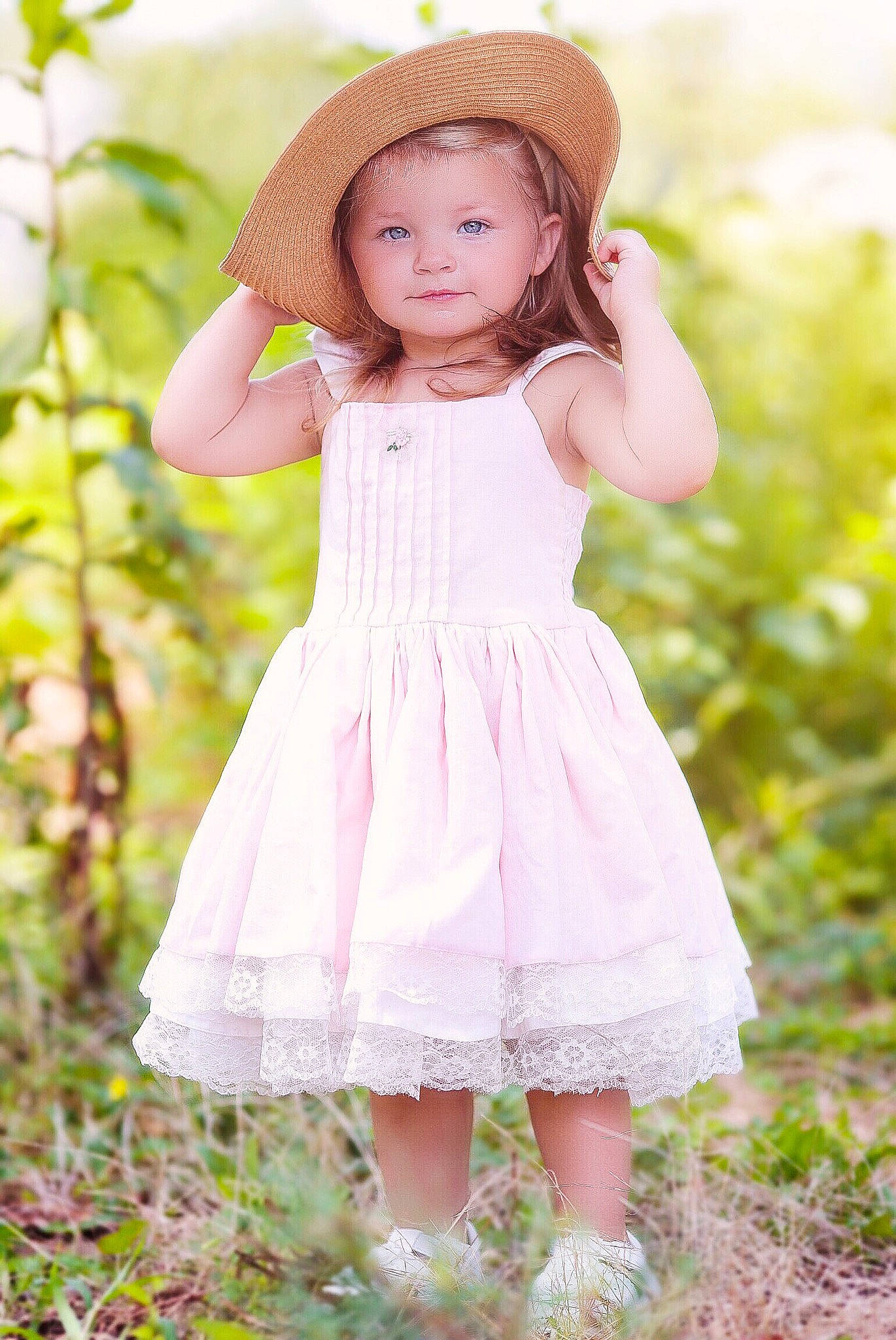 Jennifer is registered to the contest to win money with this photo: baby_toddler_clothing, beauty, child, child_model, clothing, design, dress, green, headgear, pattern, person, photograph, photography, pink, skin, smile, spring, summer, toddler, yellow