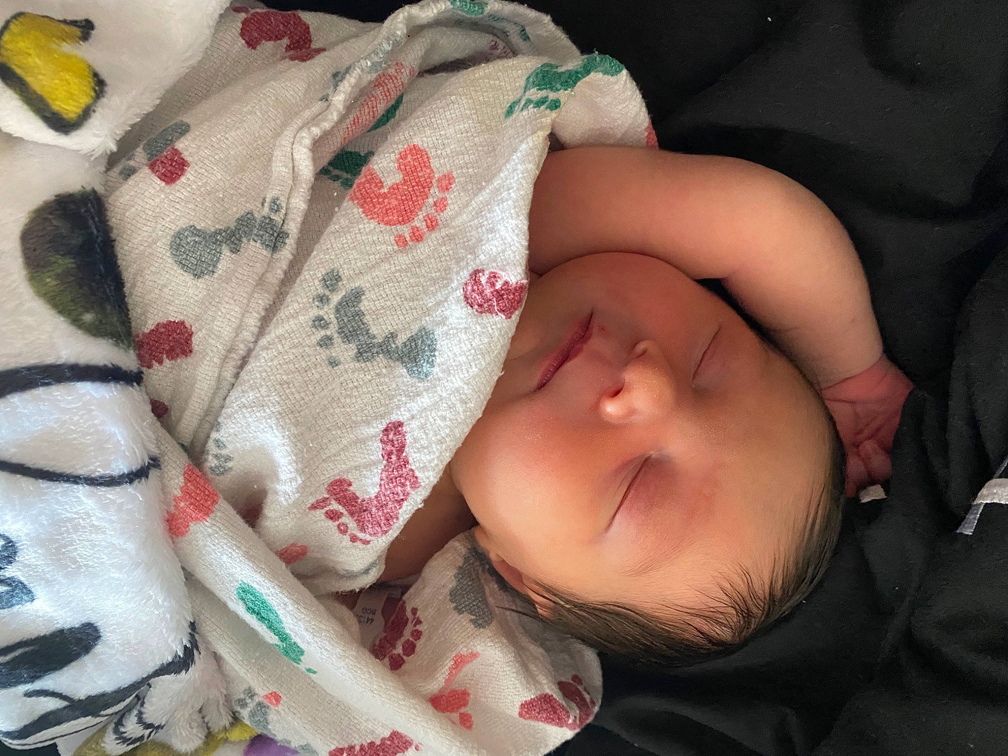 Arayah joined the competition — help win amazing prizes! baby, baby_sleeping, baby_toddler_clothing, bedtime, carmine, cheek, child, comfort, finger, flesh, linens, lip, mouth, nap, pattern, person, product, room, skin, sleep