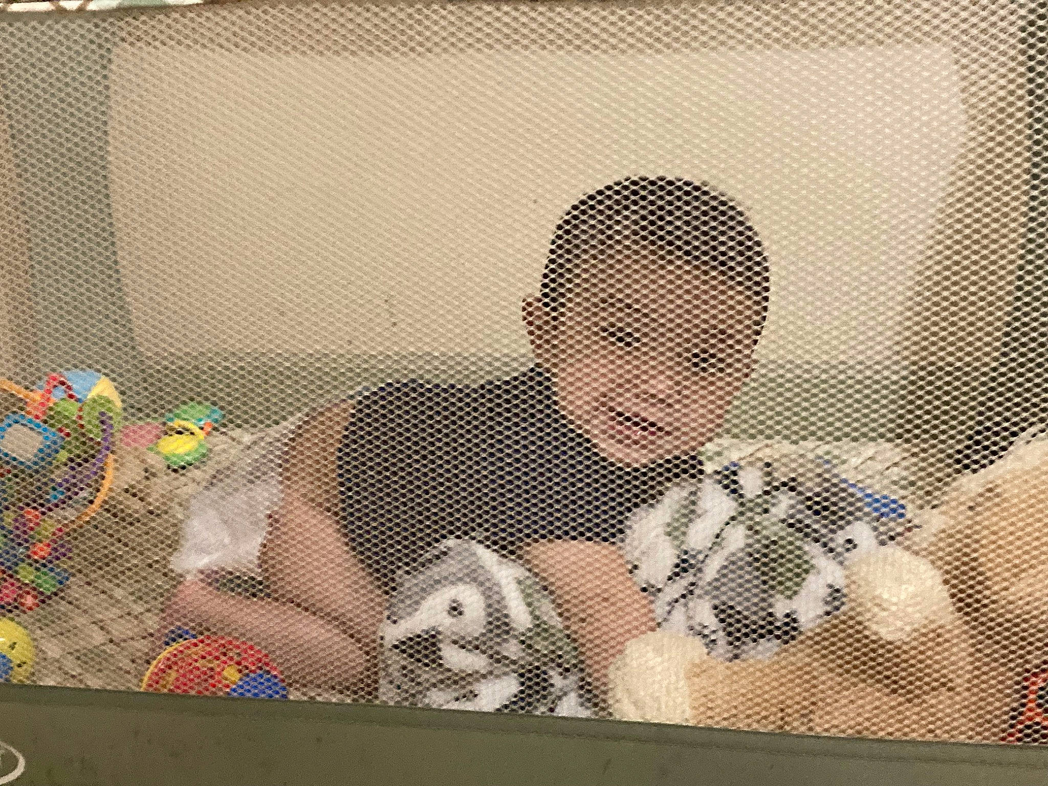 Jedediah joined the competition — help win amazing prizes! art, ball, cage, child, flash_photography, flooring, font, football, fun, happy, illustration, mesh, net, pattern, person, play, room, sitting, still_life_photography, toddler