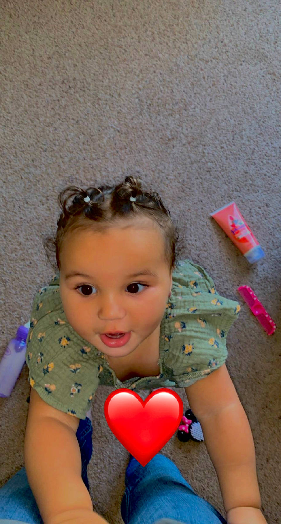 Alaiyah joined the competition — help win amazing prizes! baby_toddler_clothing, blue, dress, eye, eyewear, finger, fun, goggles, grass, happy, head, iris, leisure, lip, mouth, nose, person, pink, skin, sunglasses