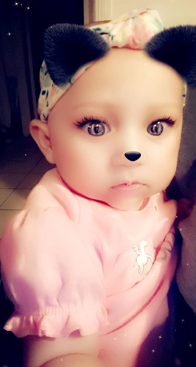 Sky is registered to the contest to win money with this photo: baby, beauty, cheek, child, chin, doll, eye, eyebrow, face, forehead, hair, head, human, iris, lip, nose, person, pink, skin, toddler