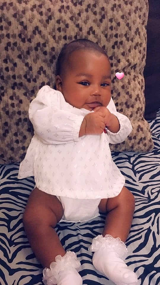 Emoni Griffith joined the competition — help win amazing prizes! baby, baby_toddler_clothing, cheek, child, head, leg, person, pink, sitting, skin, toddler